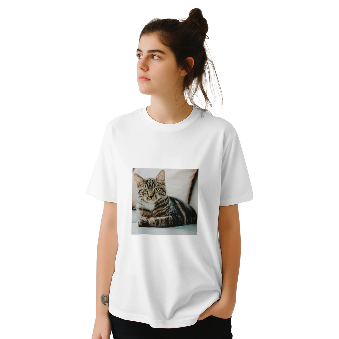 Custom Pet T-Shirt with a sample pet photo, view 8