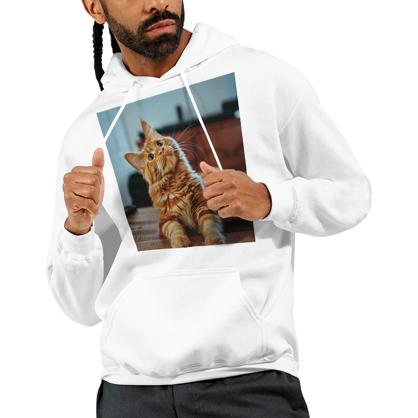Custom Pet Hoodie with a sample pet photo, view 8