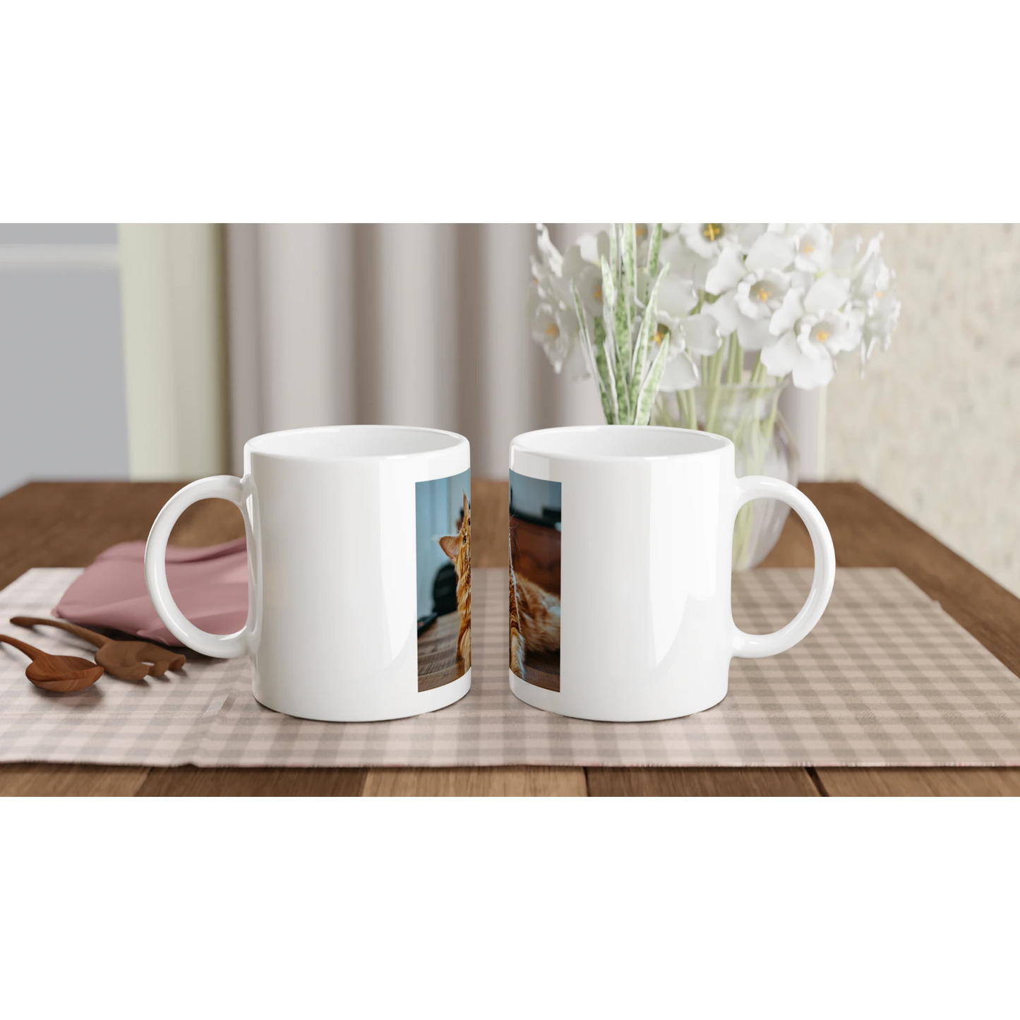 Custom Pet Photo Mug with a sample pet photo, view 3