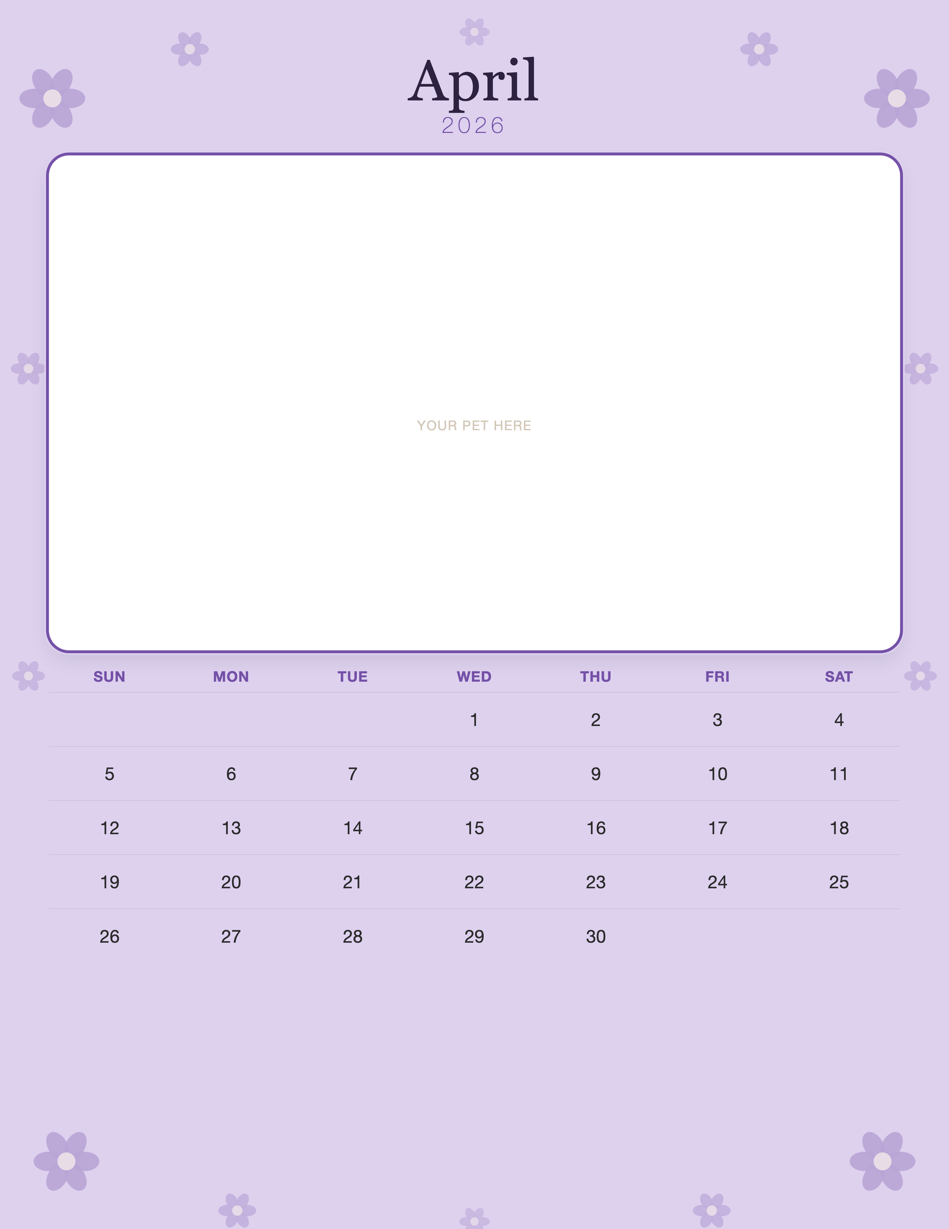 april calendar page