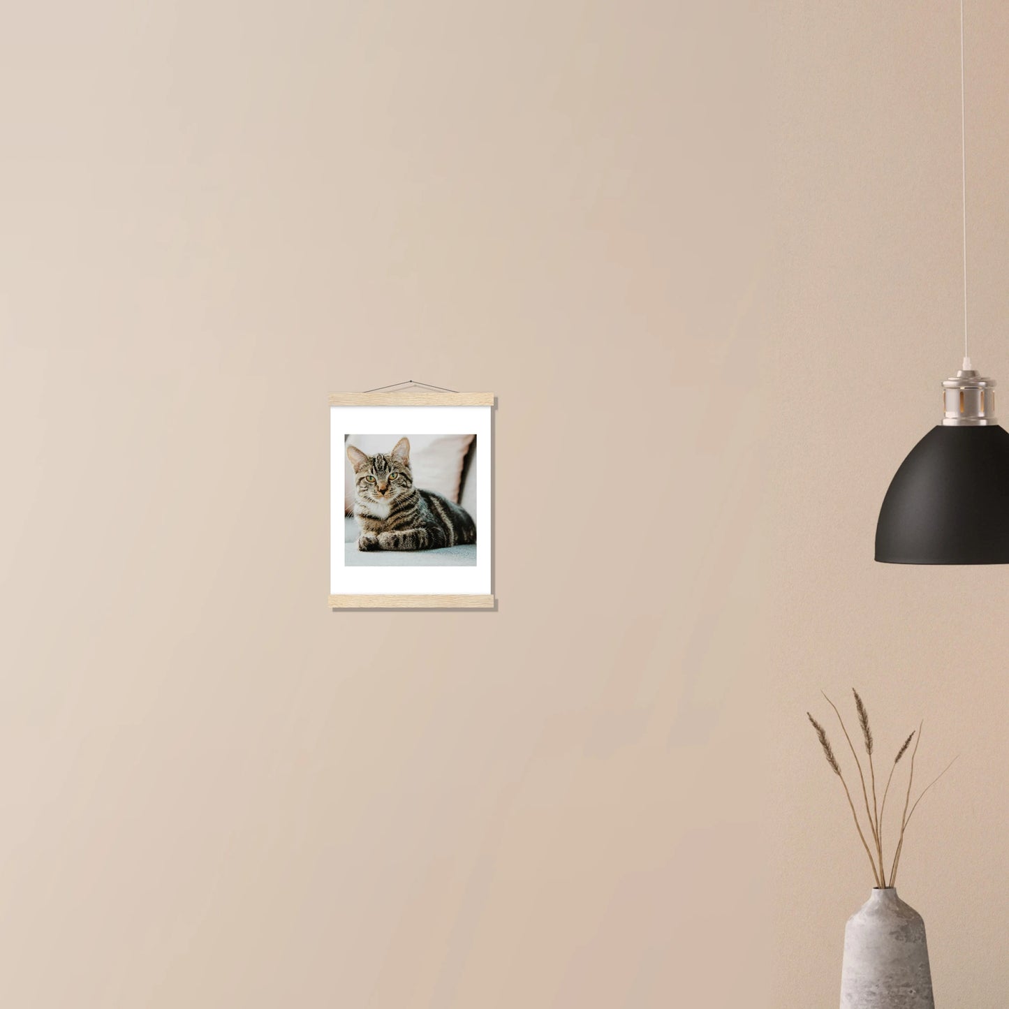 Custom Pet Hanging Poster with a sample pet photo, view 2