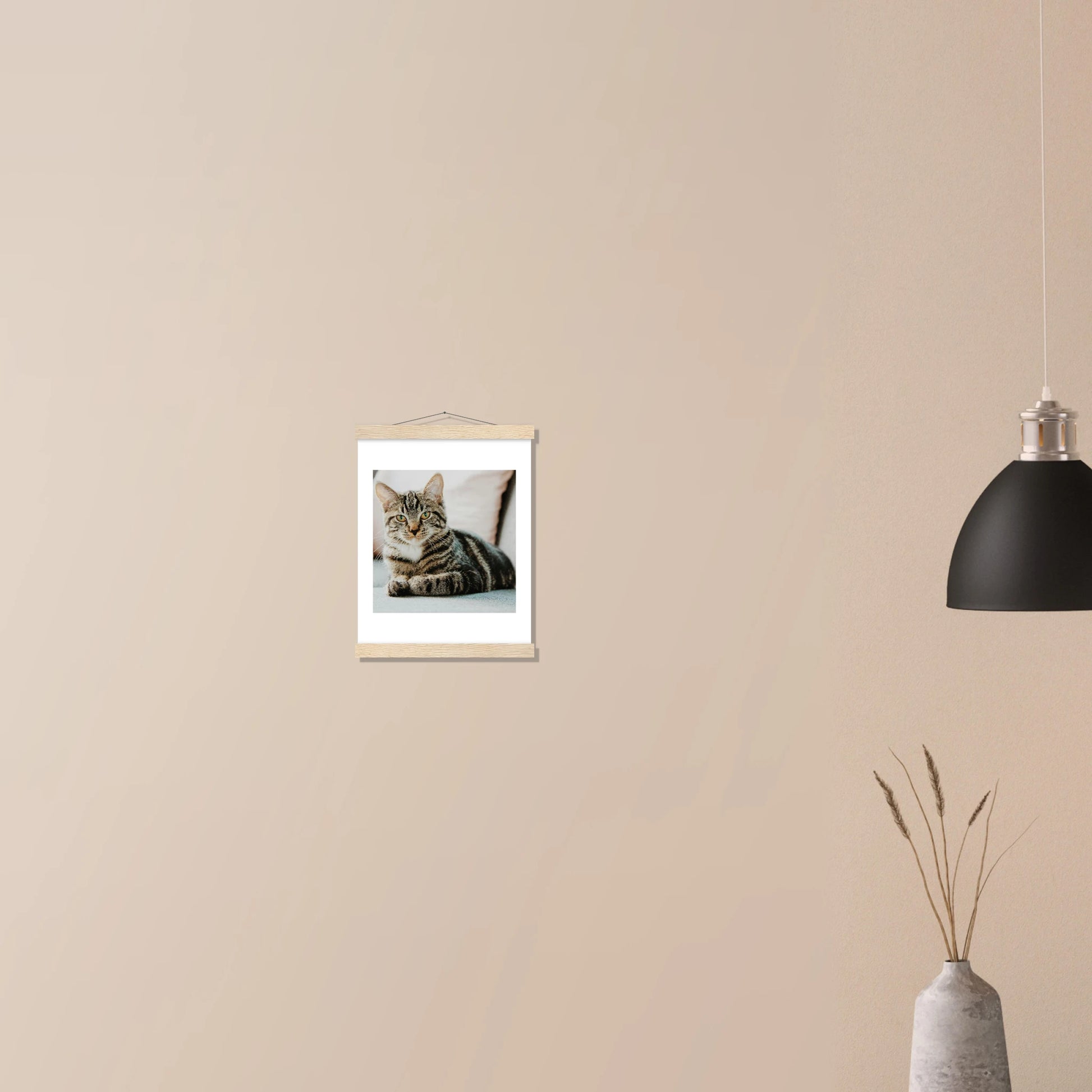 Custom Pet Hanging Poster with a sample pet photo, view 2