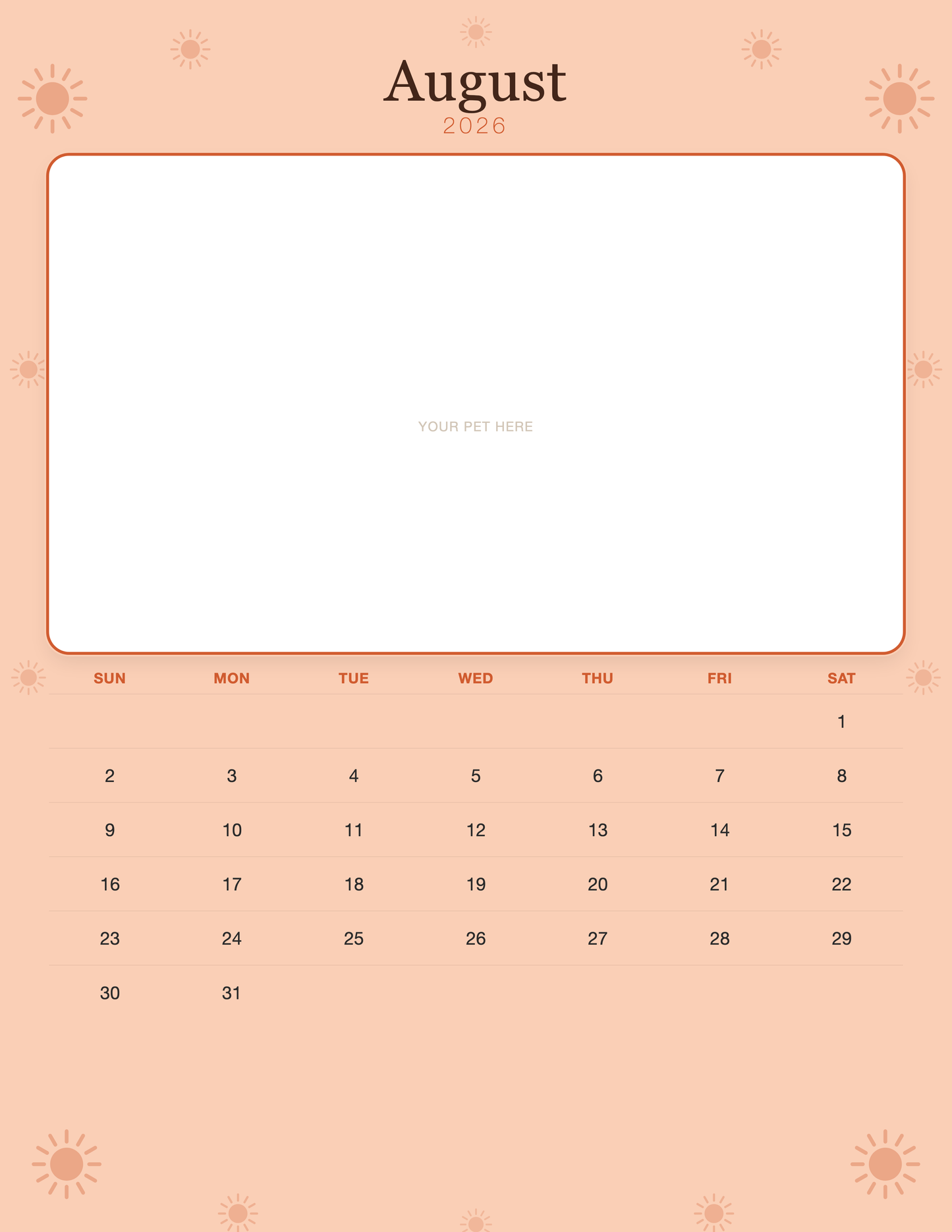 august calendar page