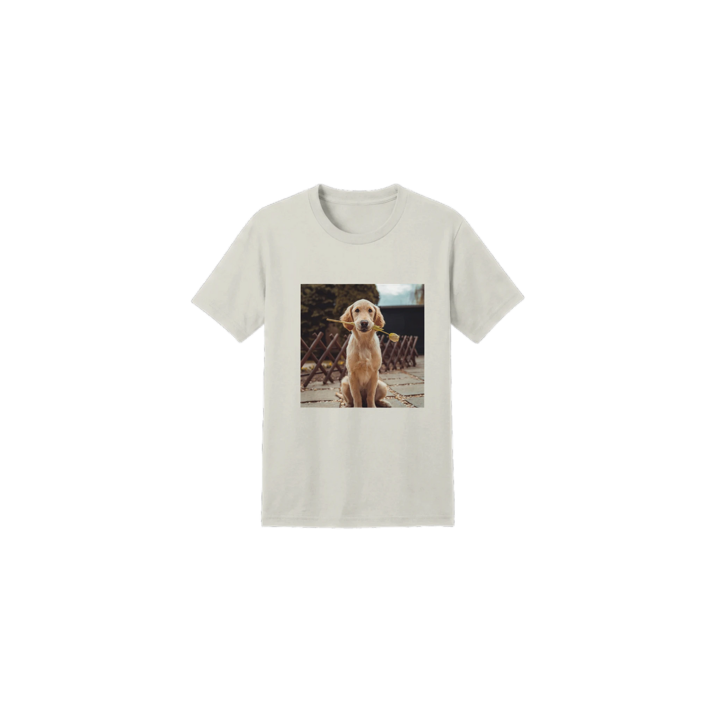 Custom Pet Kids T-Shirt with a sample pet photo, view 3