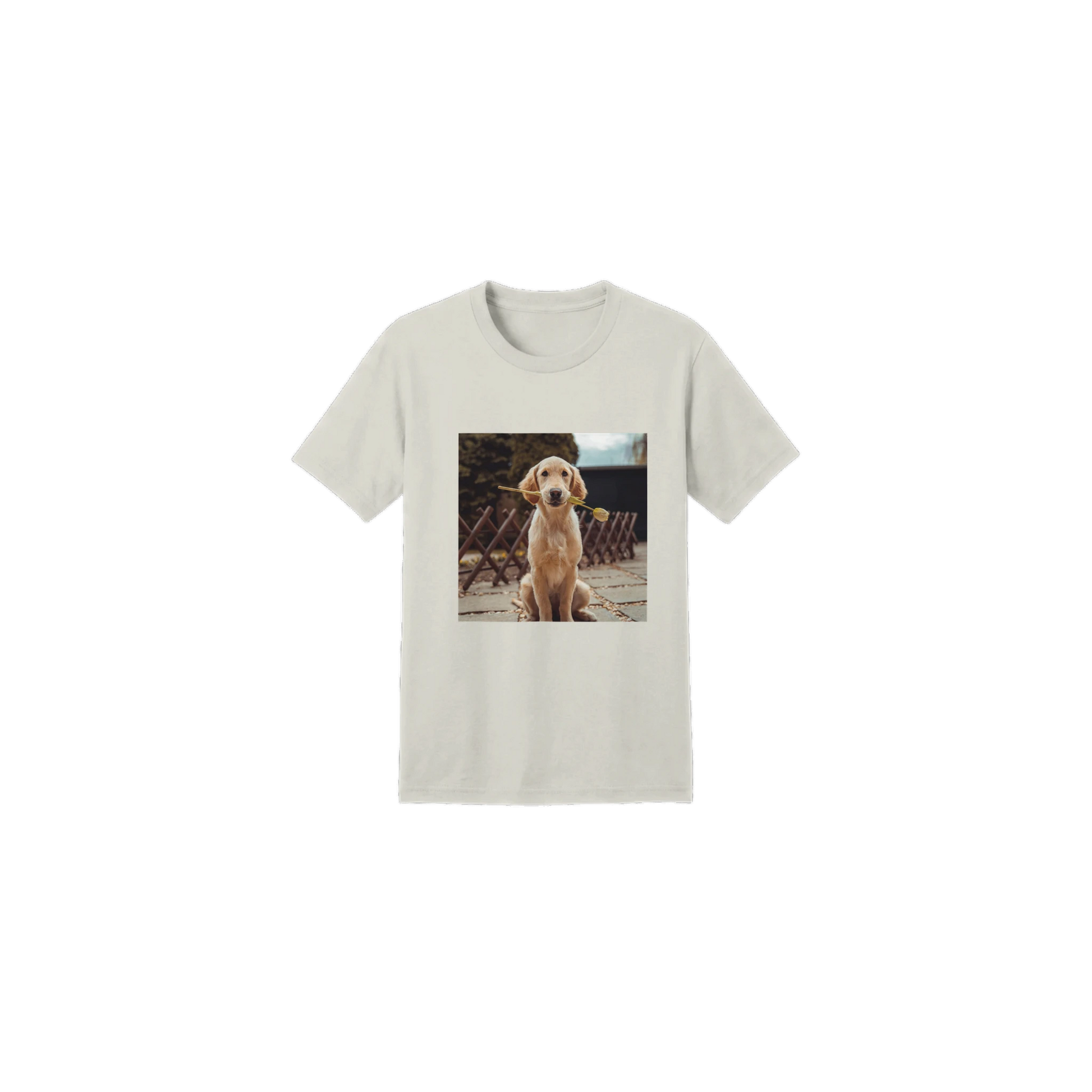 Custom Pet Kids T-Shirt with a sample pet photo, view 3