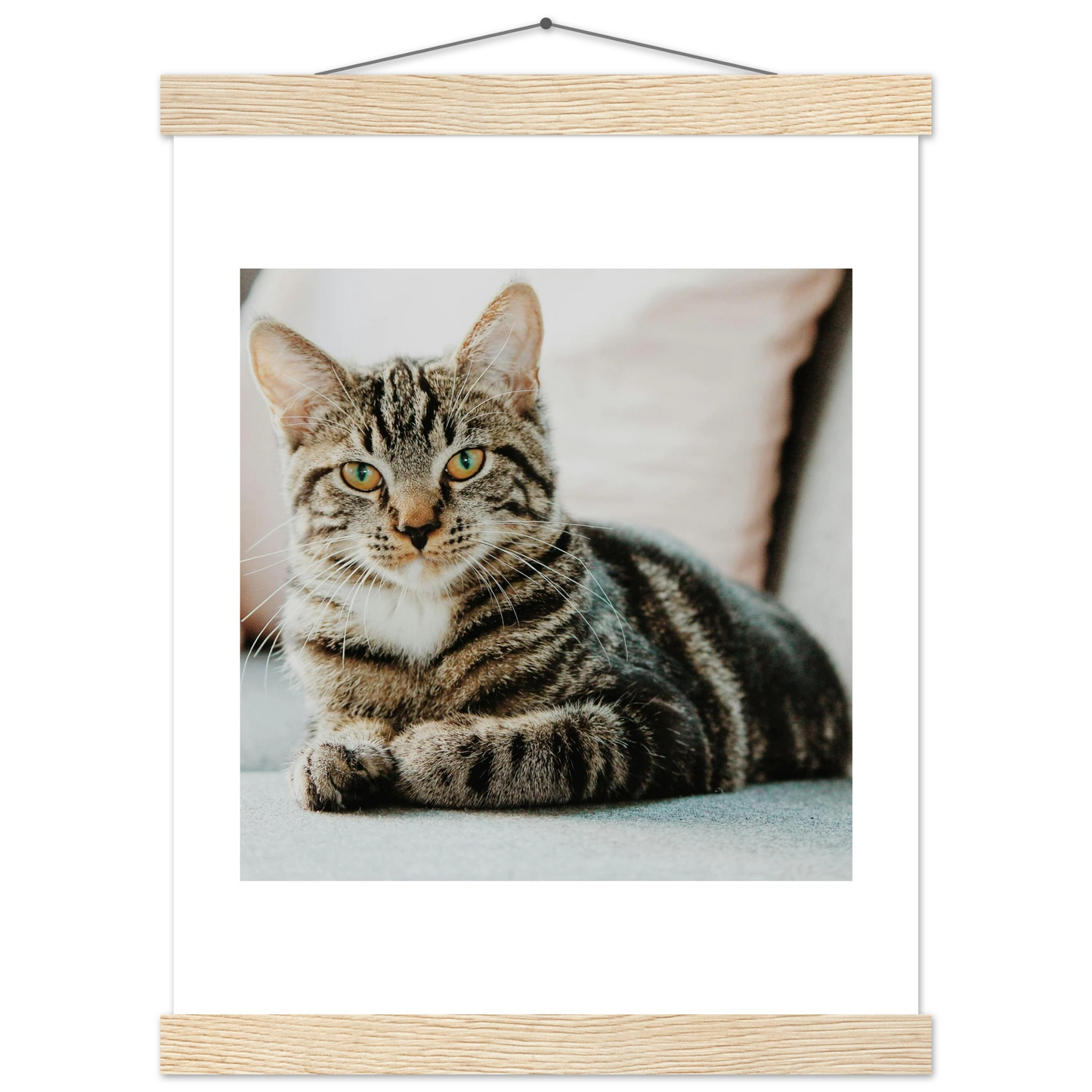Custom Pet Hanging Poster with a sample pet photo, view 1