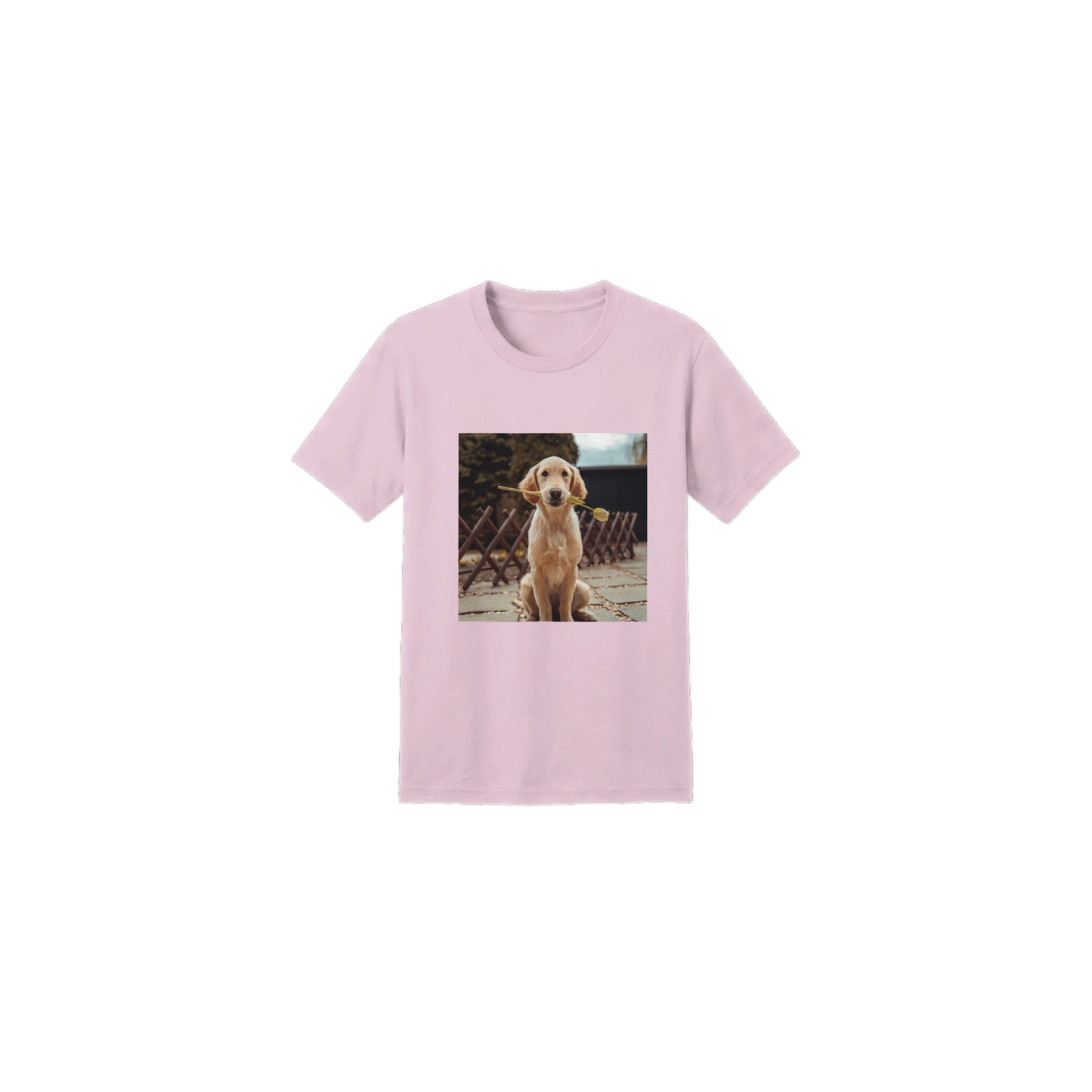 Custom Pet Kids T-Shirt with a sample pet photo, view 2