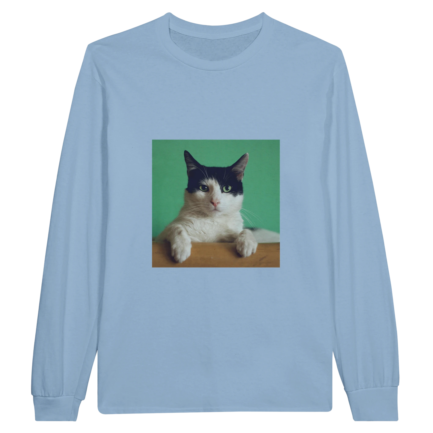 Custom Pet Long Sleeve Tee with a sample pet photo, view 2