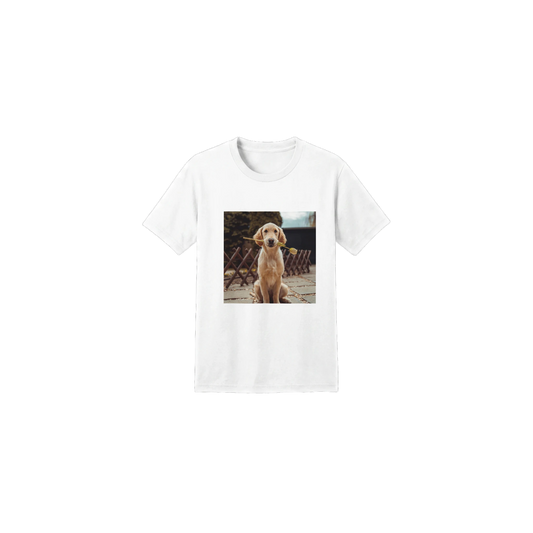 Custom Pet Kids T-Shirt with a sample pet photo, view 1