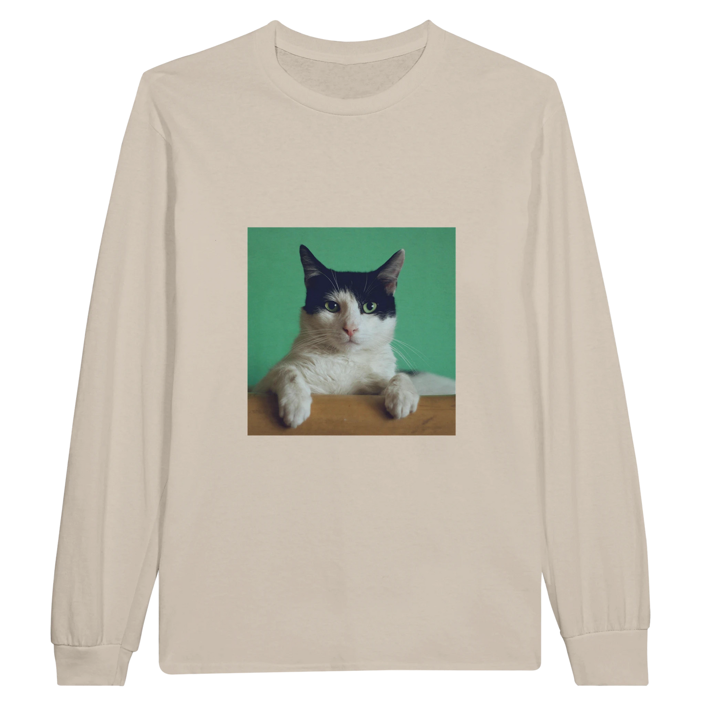 Custom Pet Long Sleeve Tee with a sample pet photo, view 4