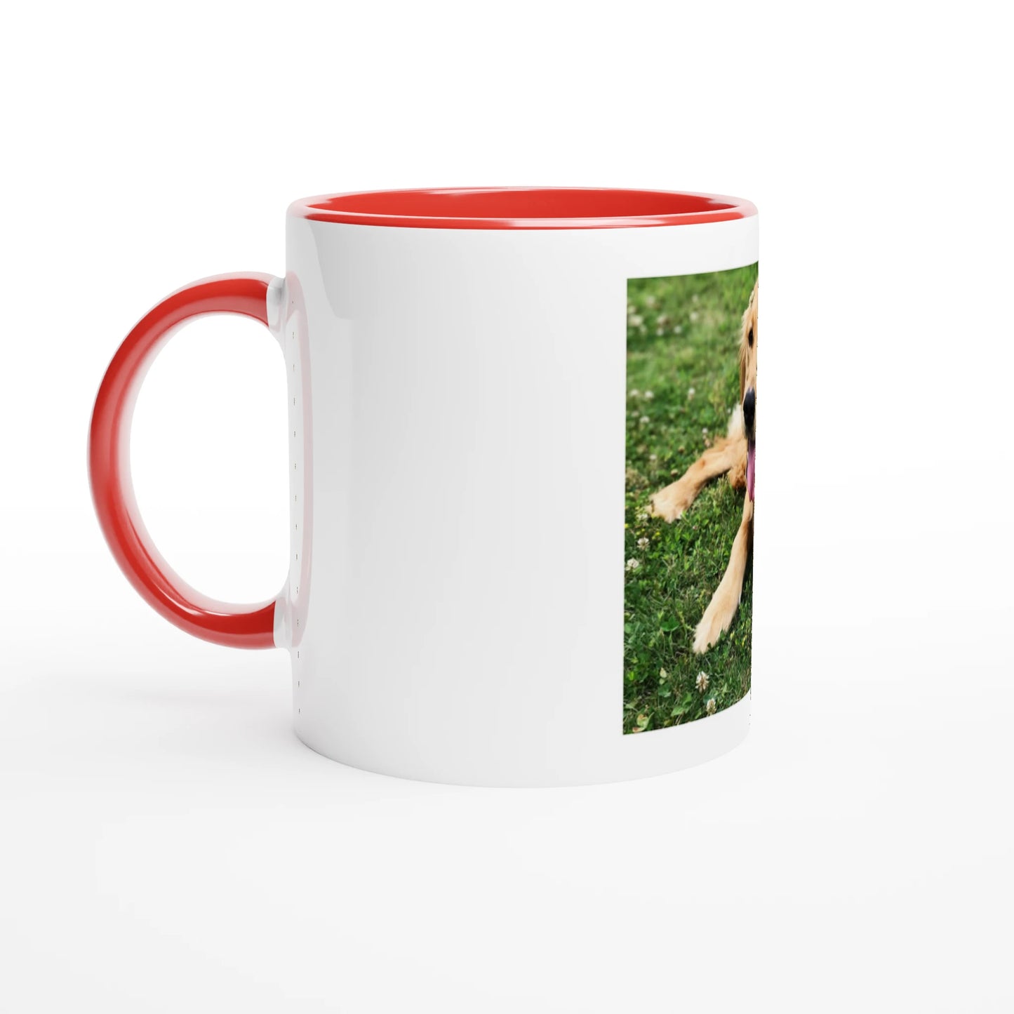 Custom Pet Accent Mug with a sample pet photo, view 3