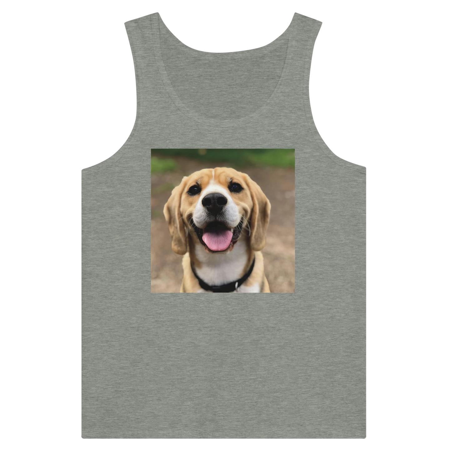Custom Pet Tank Top with a sample pet photo, view 2