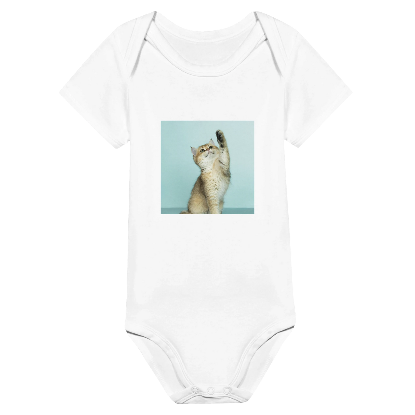 Custom Pet Baby Onesie with a sample pet photo, view 1