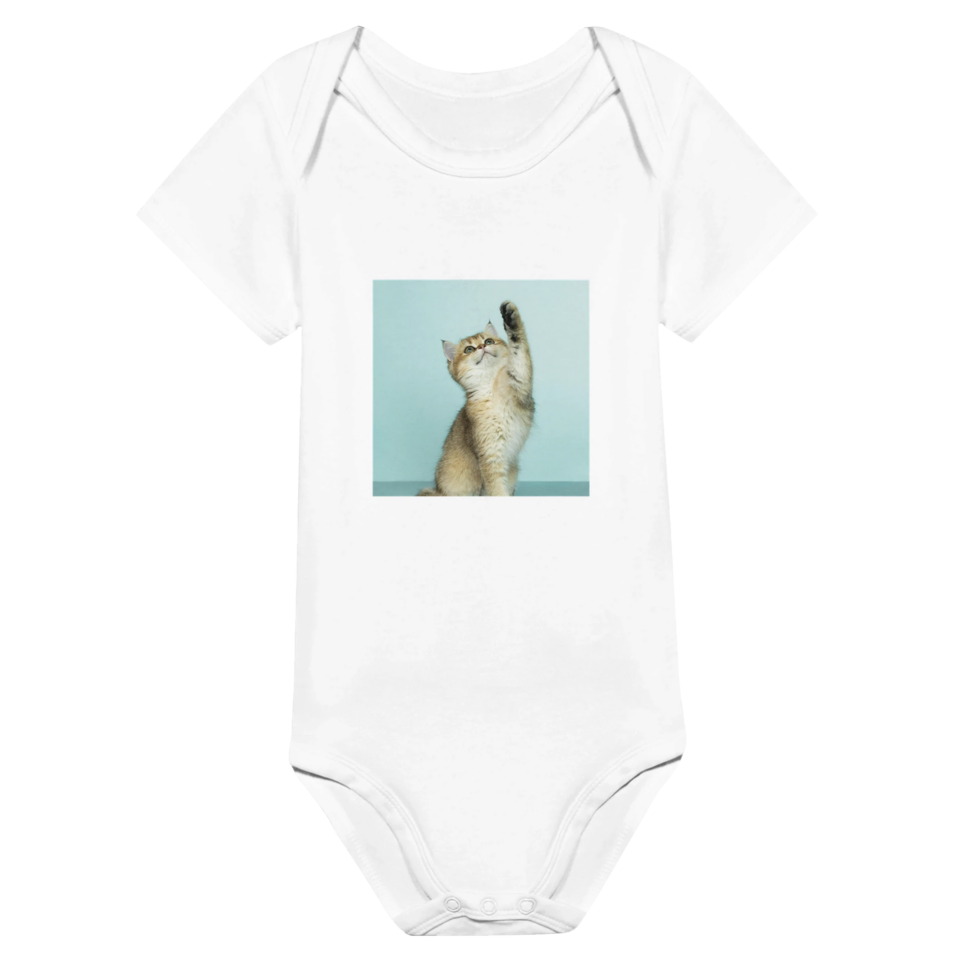 Custom Pet Baby Onesie with a sample pet photo, view 1
