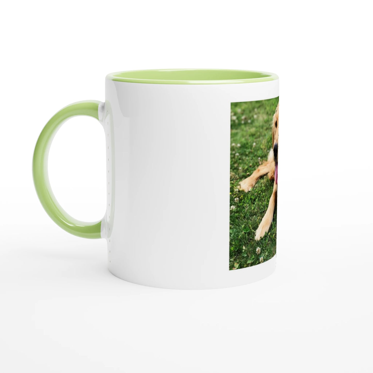Custom Pet Accent Mug with a sample pet photo, view 2