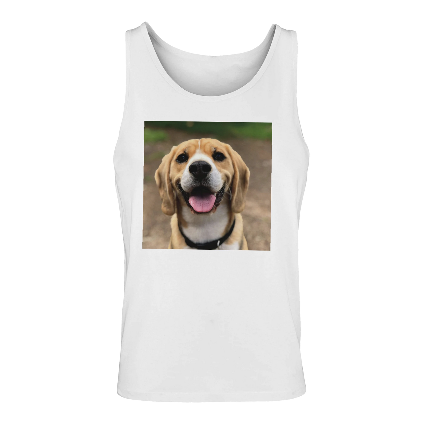 Custom Pet Tank Top with a sample pet photo, view 1