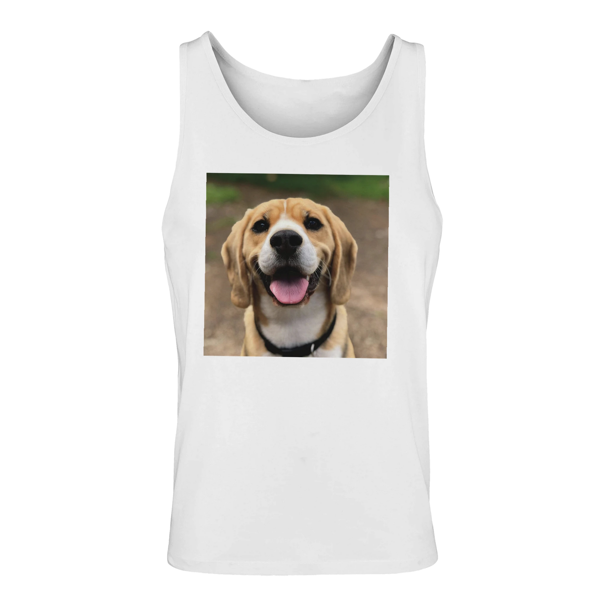 Custom Pet Tank Top with a sample pet photo, view 1