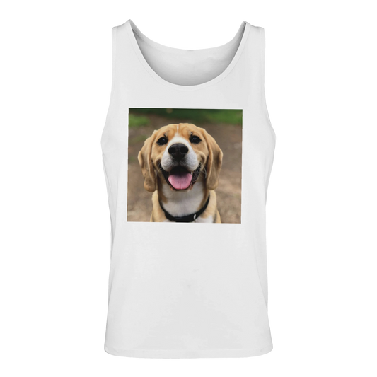 Custom Pet Tank Top with a sample pet photo, view 1