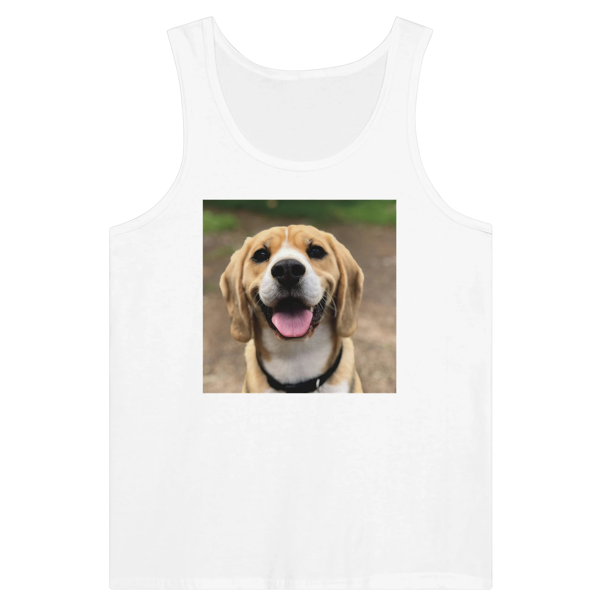 Custom Pet Tank Top with a sample pet photo, view 3