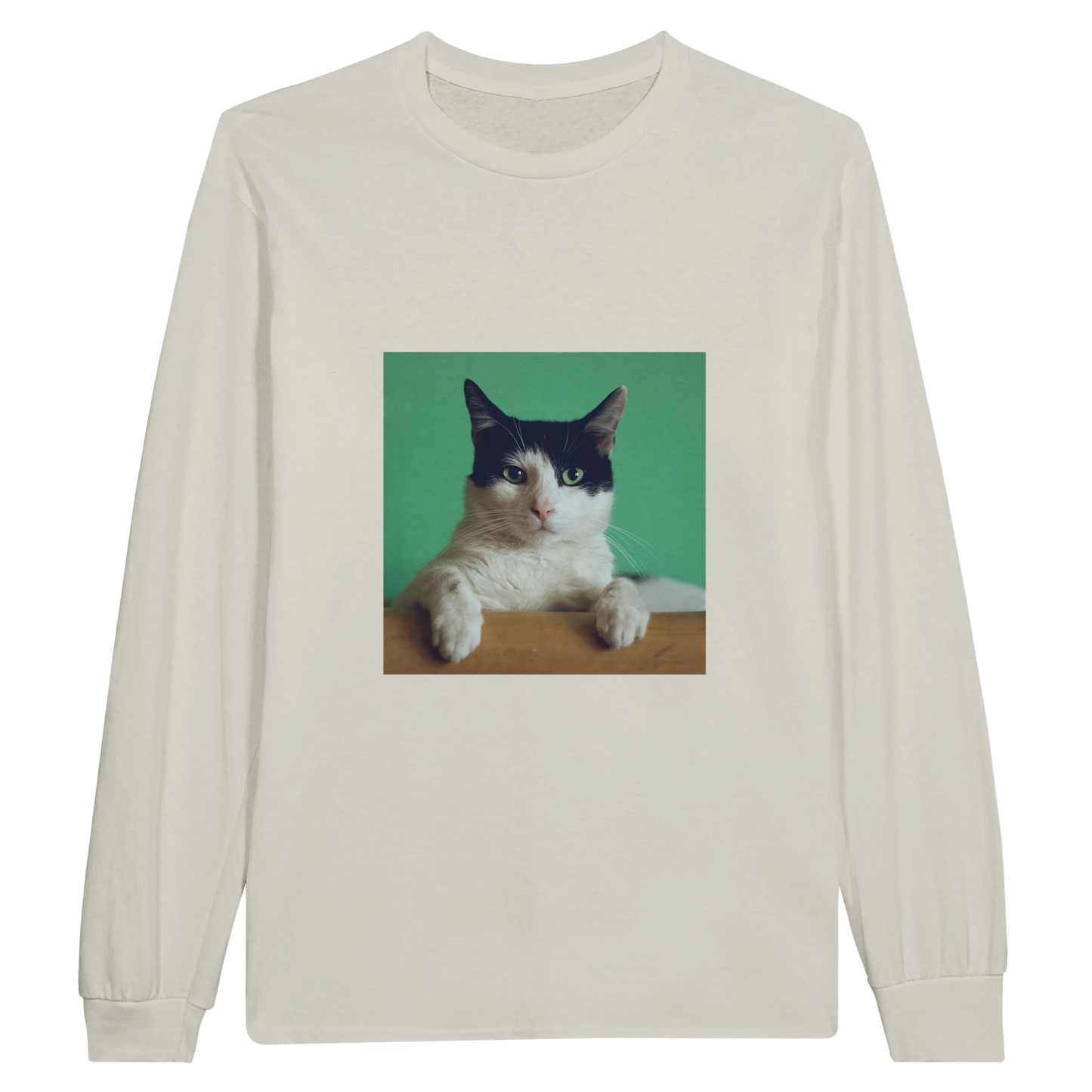 Custom Pet Long Sleeve Tee with a sample pet photo, view 3