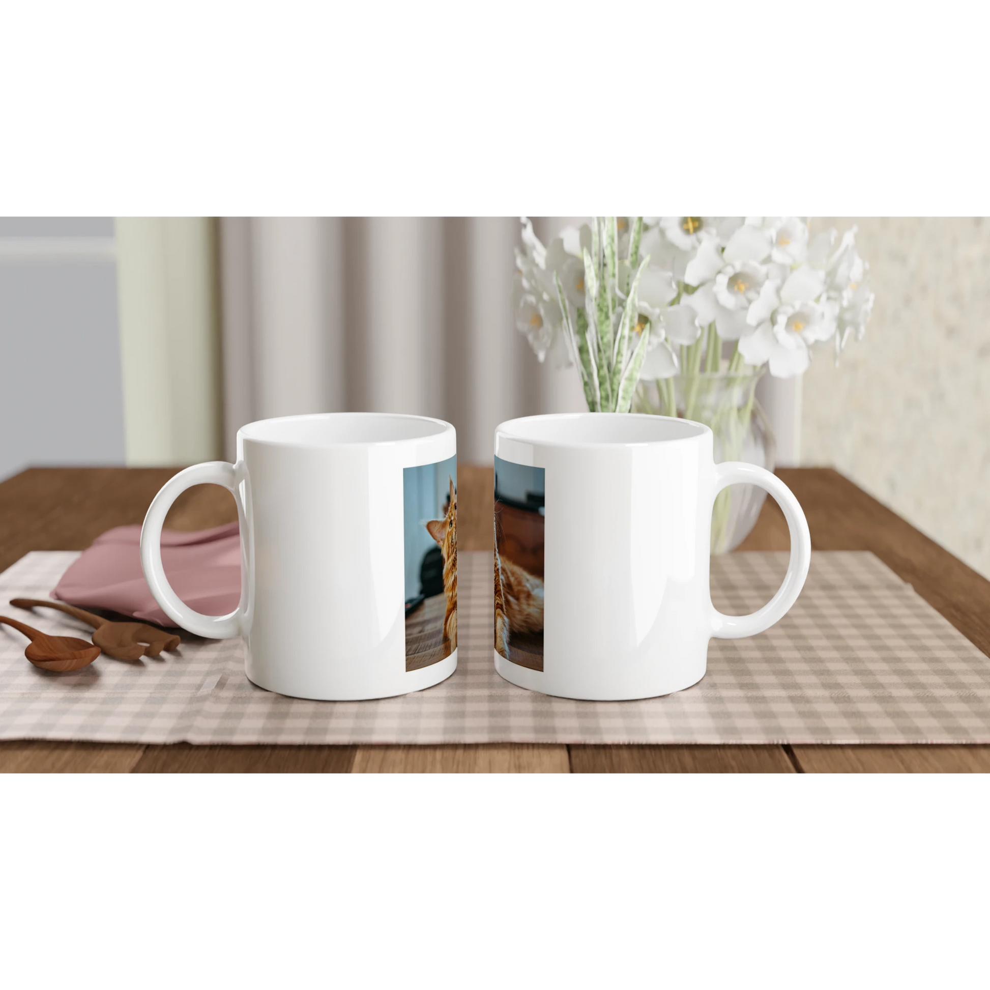 Custom Pet Photo Mug with a sample pet photo, view 3