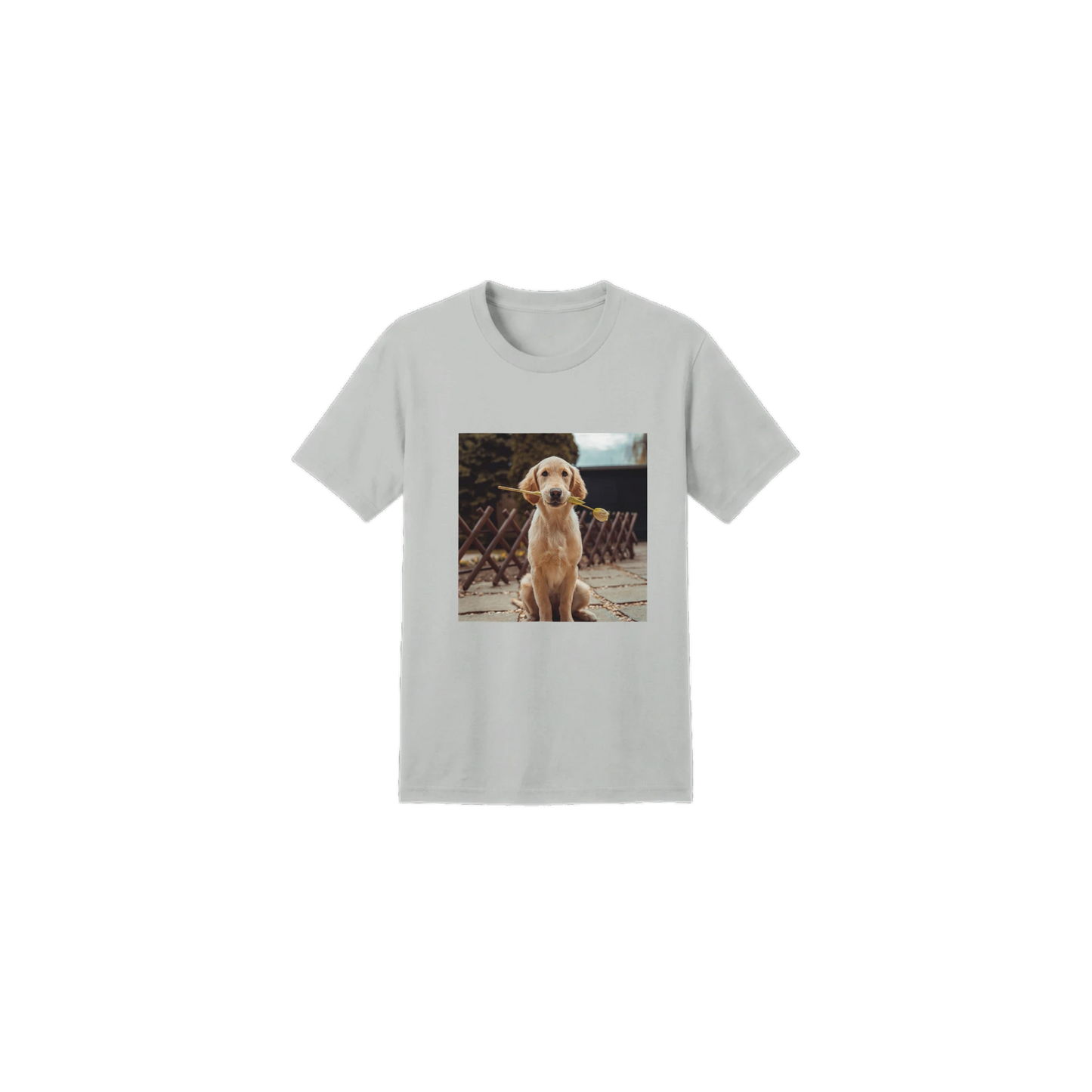 Custom Pet Kids T-Shirt with a sample pet photo, view 4