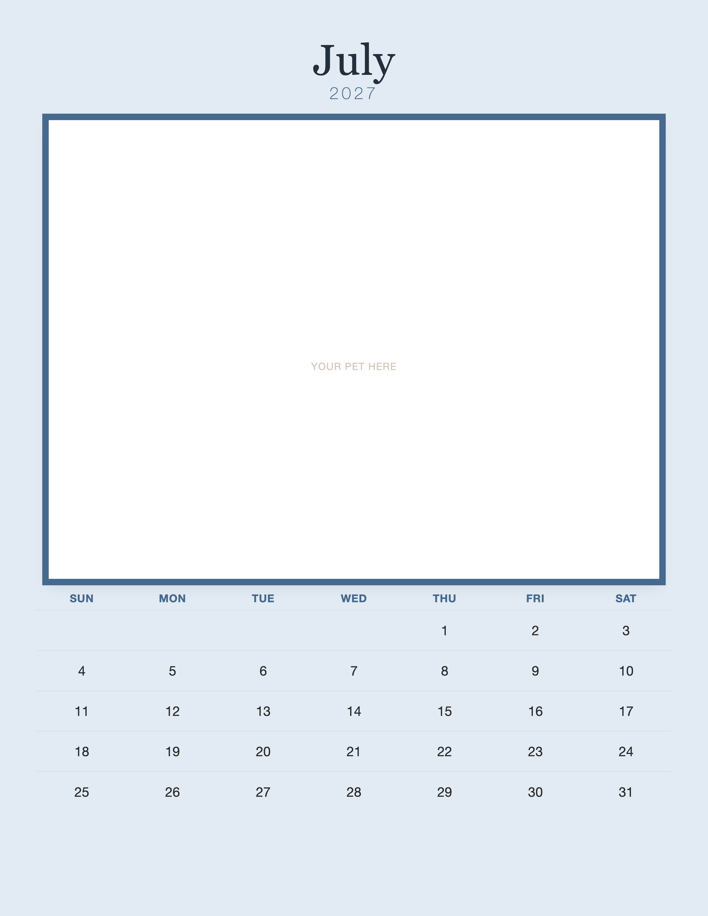 pet-calendar-2027-plain-blue-pages 07-july