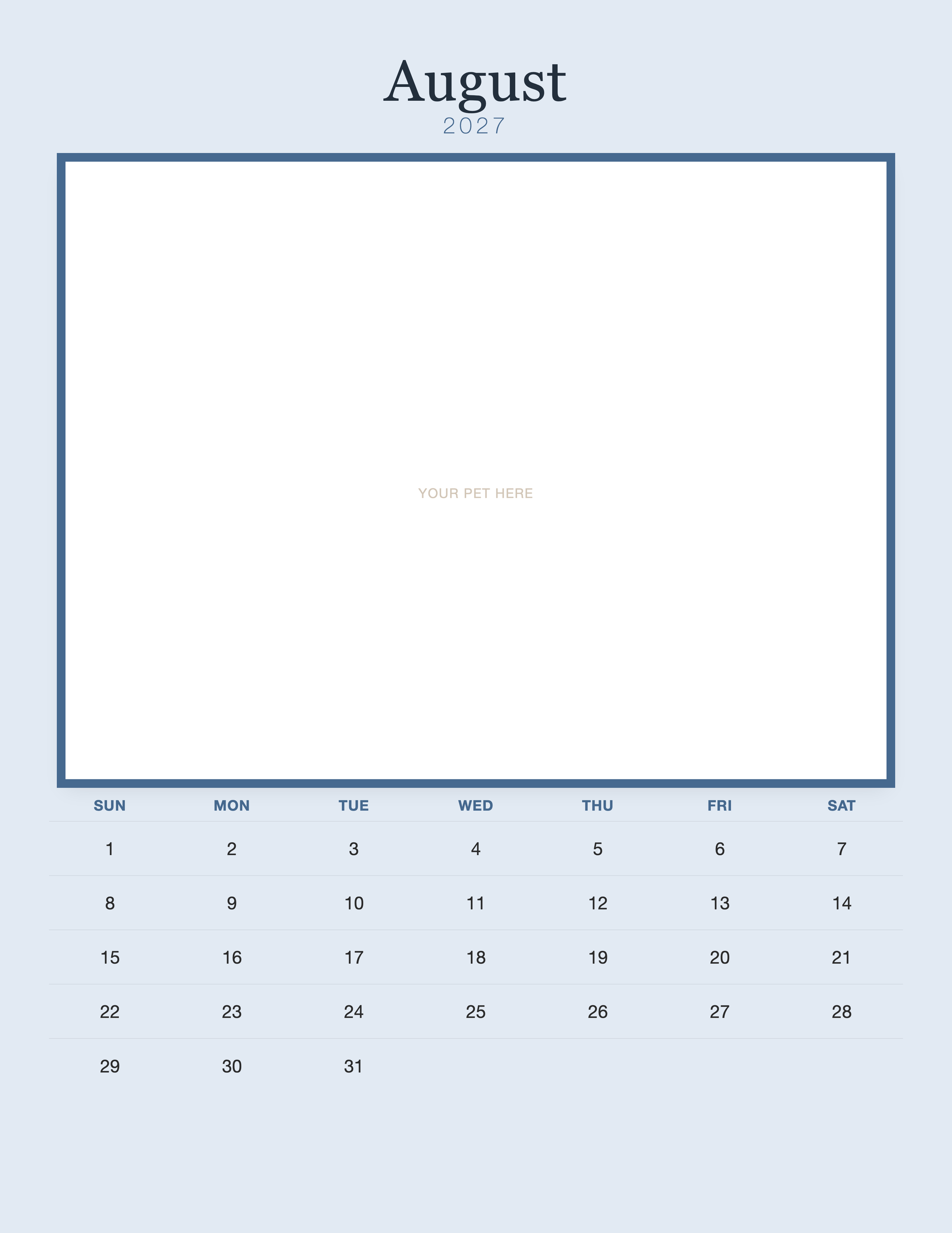 pet-calendar-2027-plain-blue-pages 08-august