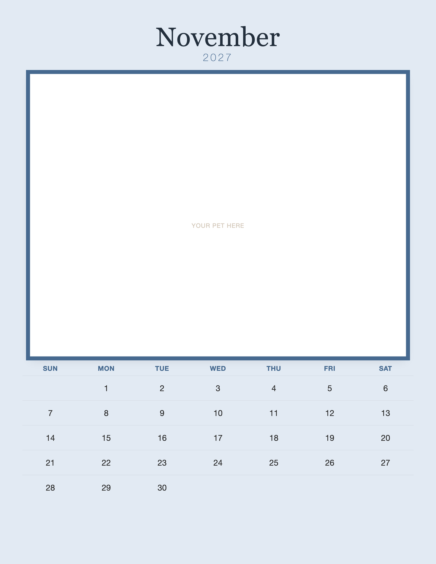 pet-calendar-2027-plain-blue-pages 11-november
