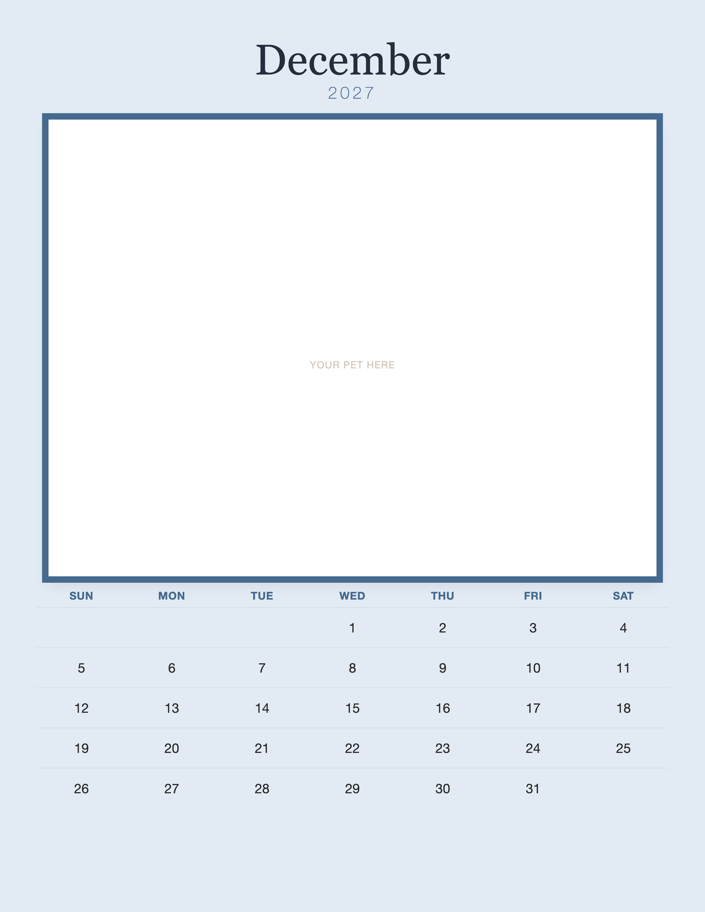 pet-calendar-2027-plain-blue-pages 12-december