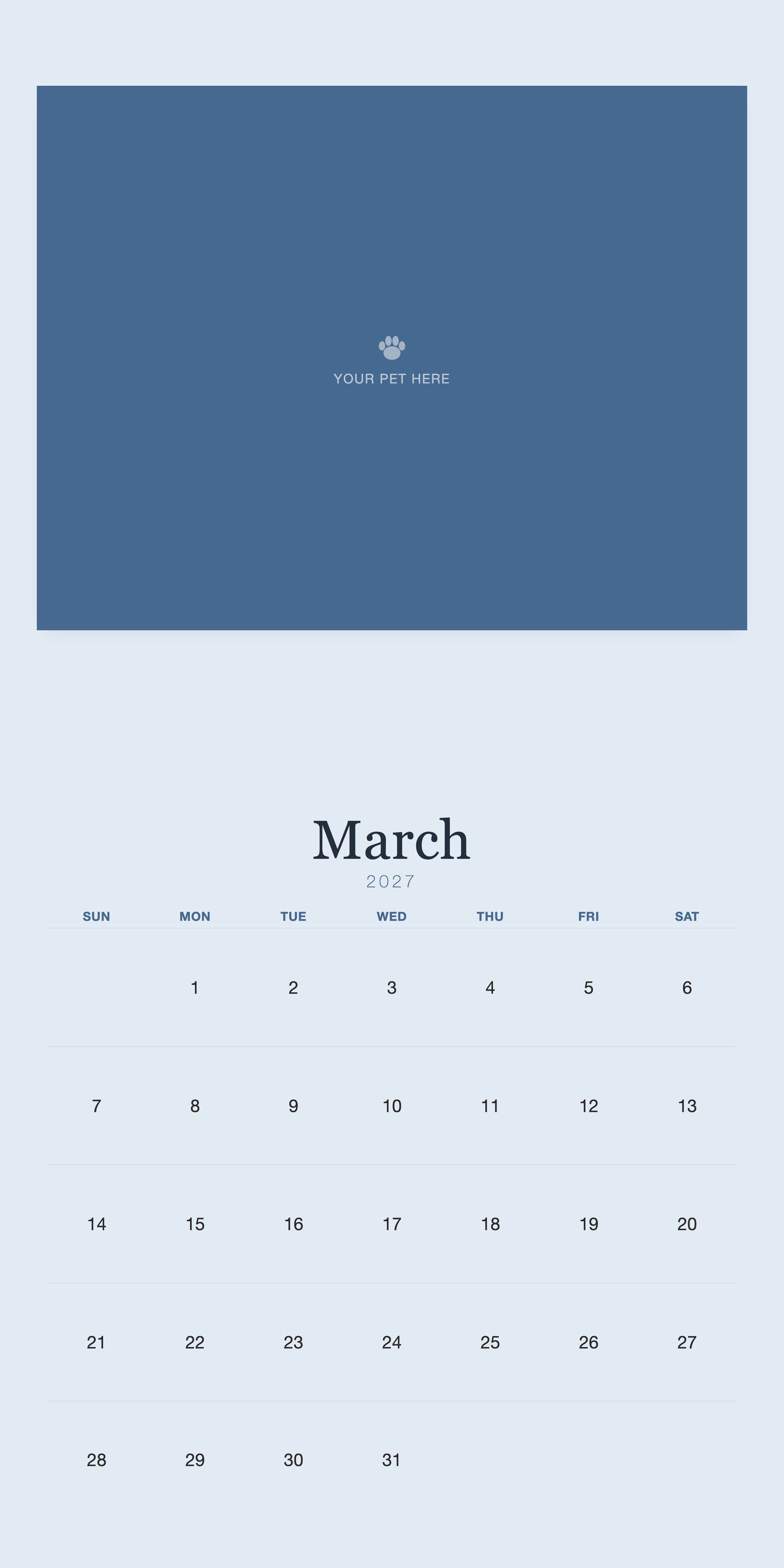 pet-calendar-2027-plain-blue-square-pages 03-march
