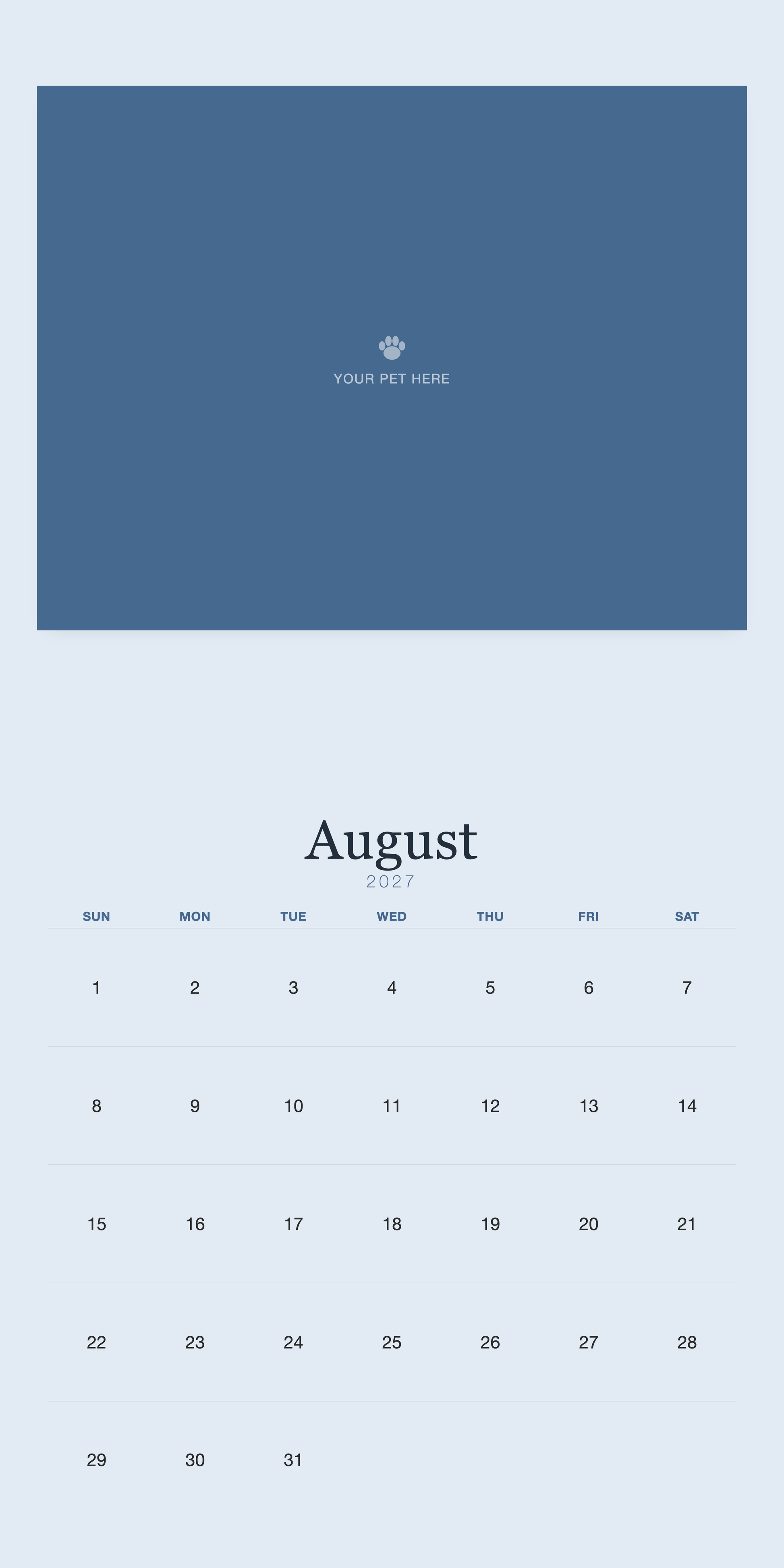 pet-calendar-2027-plain-blue-square-pages 08-august