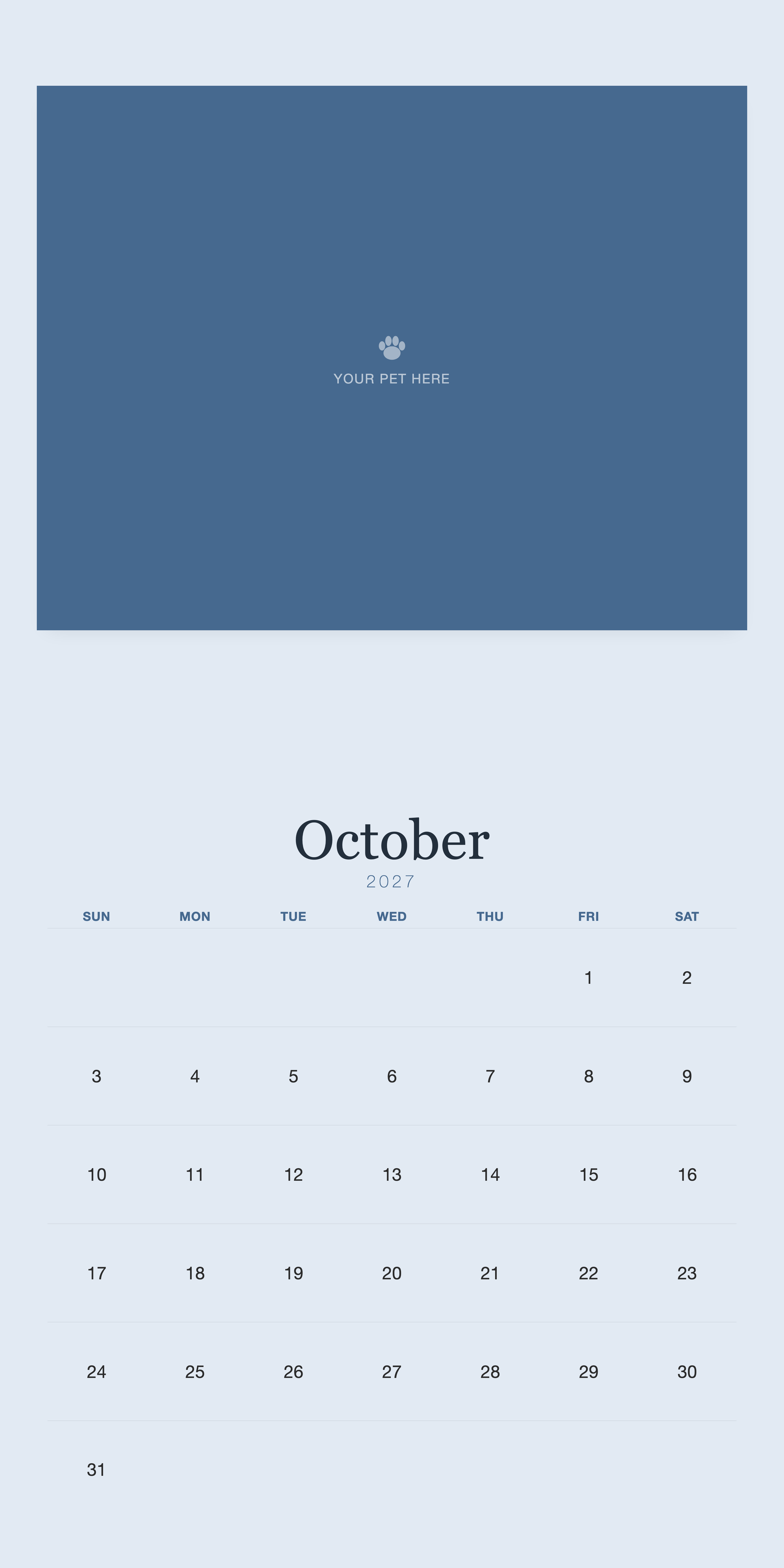pet-calendar-2027-plain-blue-square-pages 10-october