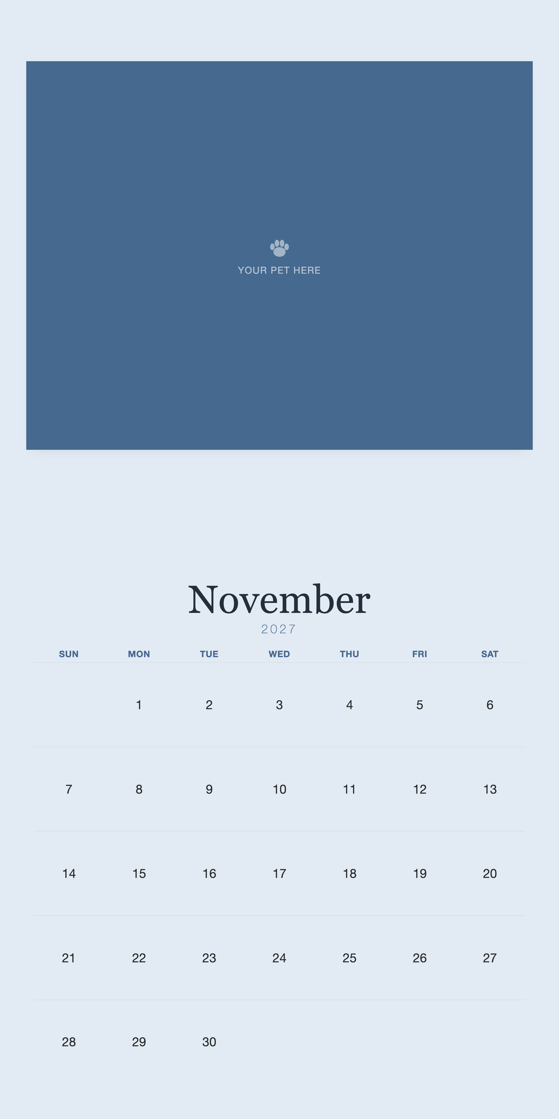 pet-calendar-2027-plain-blue-square-pages 11-november