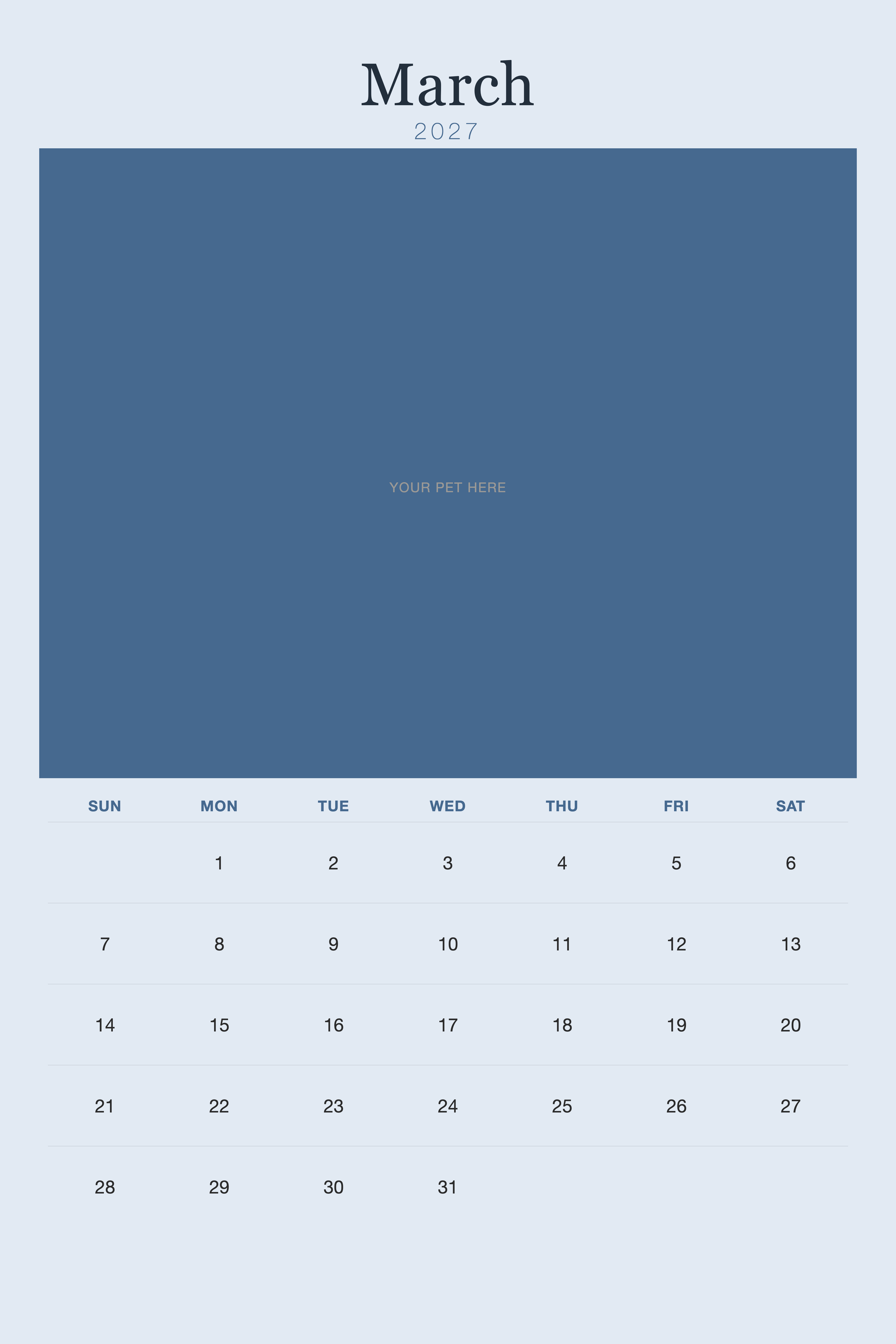 pet-calendar-2027-plain-blue-xl-pages 03-march