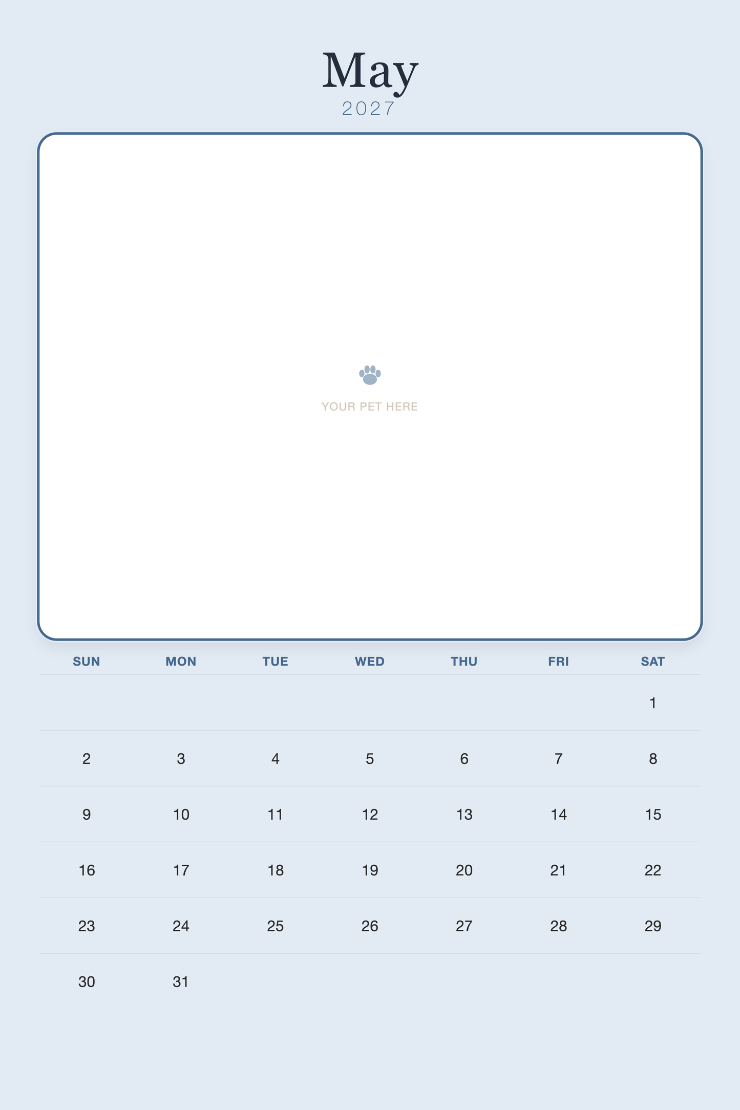 pet-calendar-2027-plain-blue-xl-pages 05-may