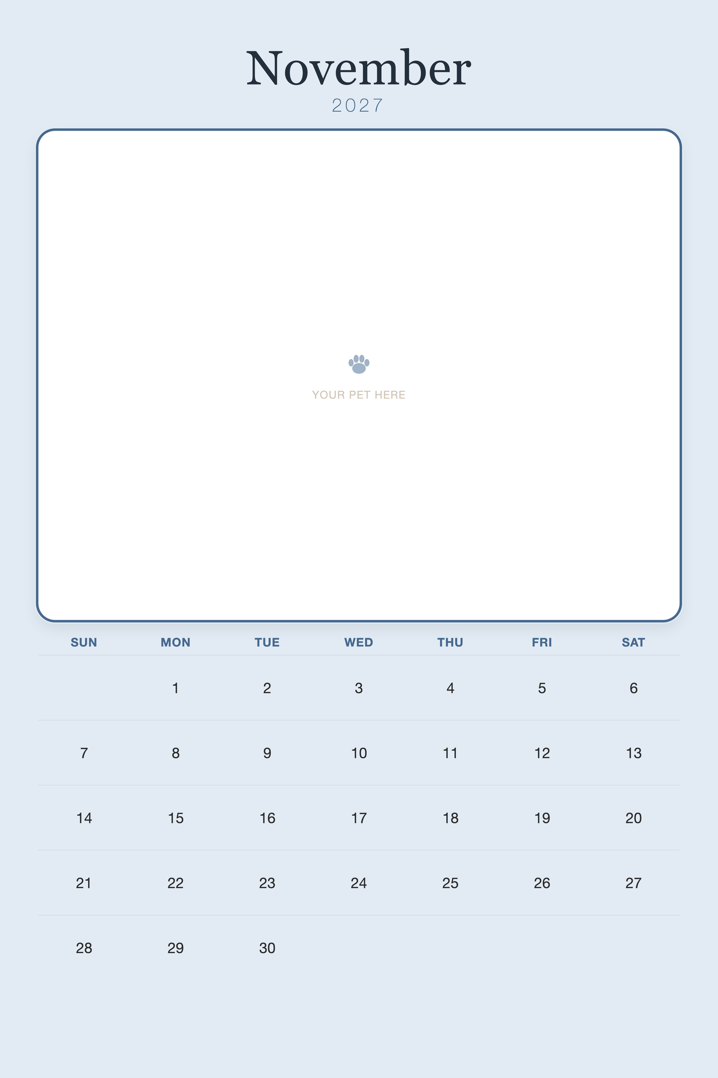 pet-calendar-2027-plain-blue-xl-pages 11-november