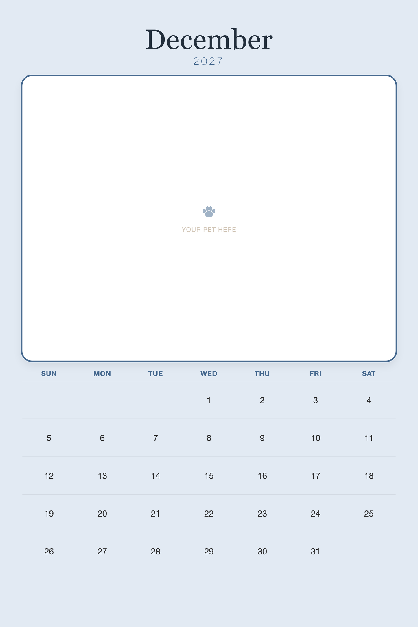 pet-calendar-2027-plain-blue-xl-pages 12-december