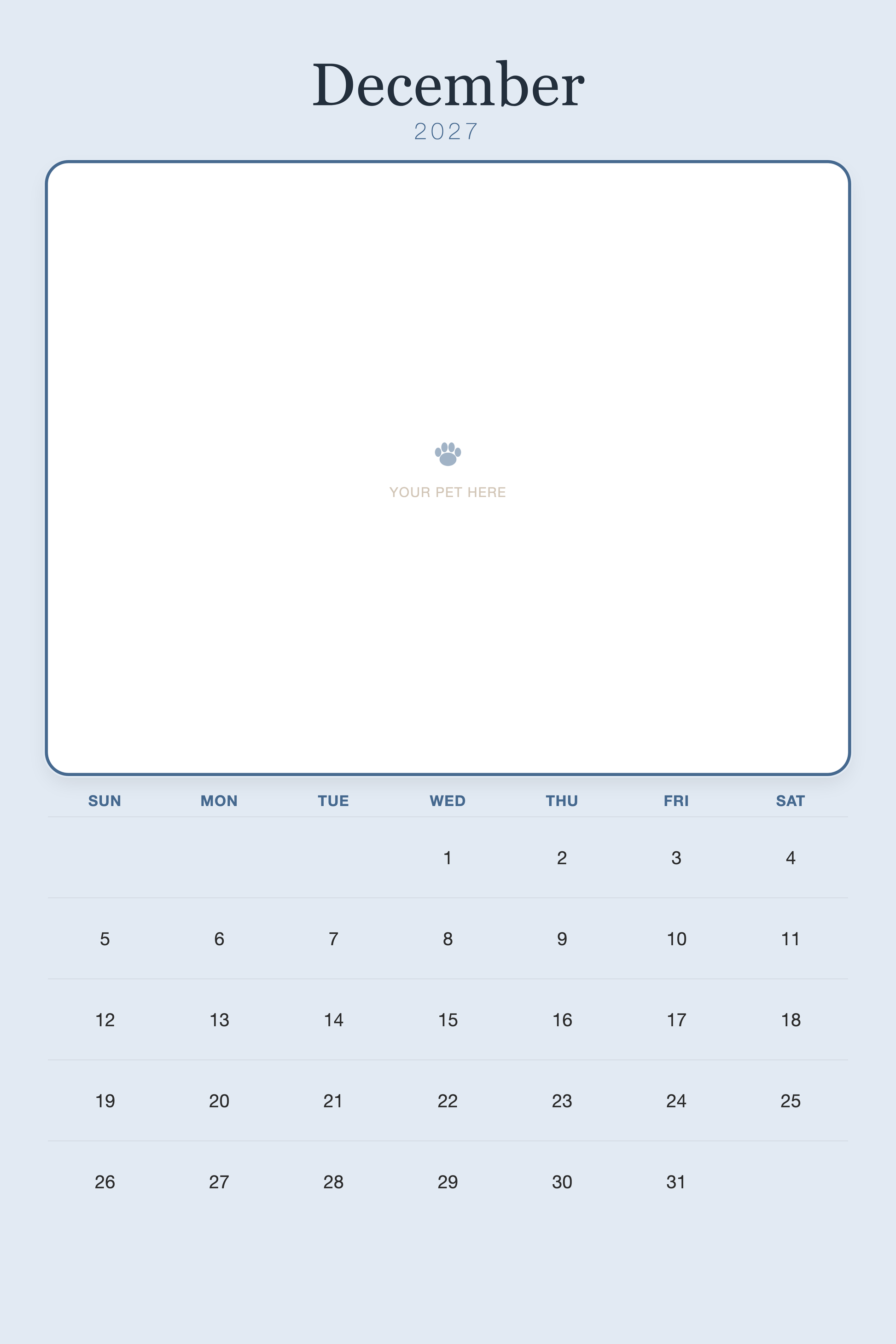 pet-calendar-2027-plain-blue-xl-pages 12-december