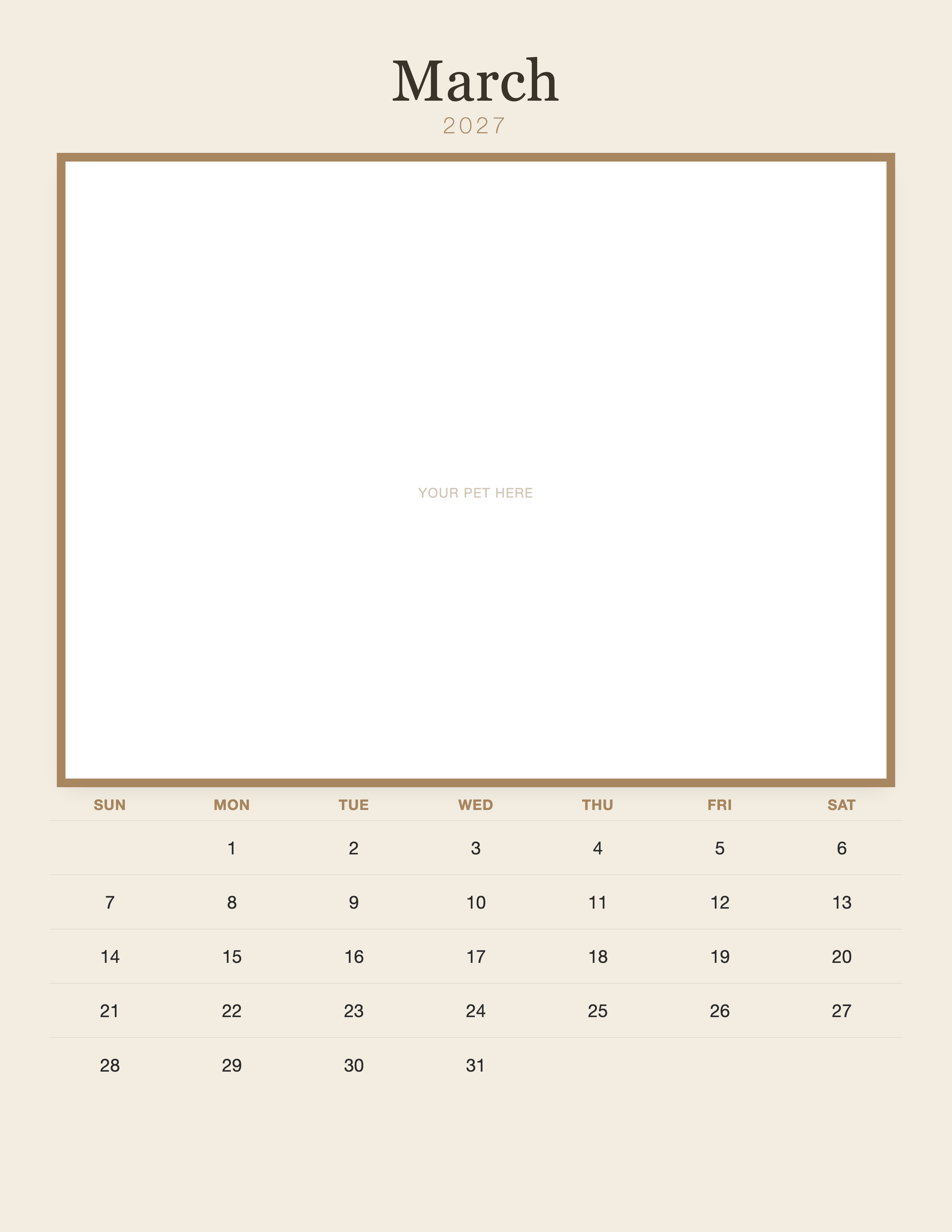 pet-calendar-2027-plain-linen-pages 03-march