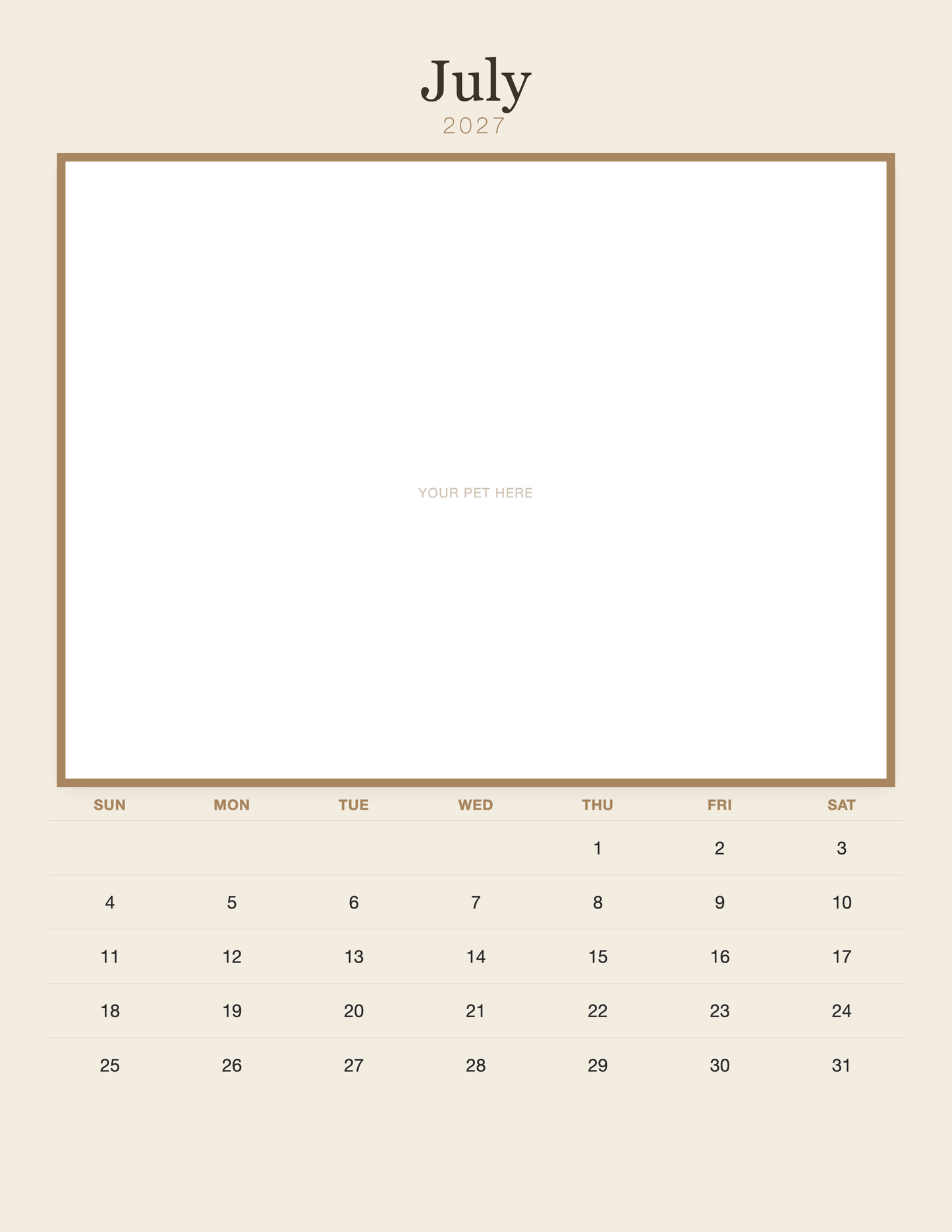 pet-calendar-2027-plain-linen-pages 07-july