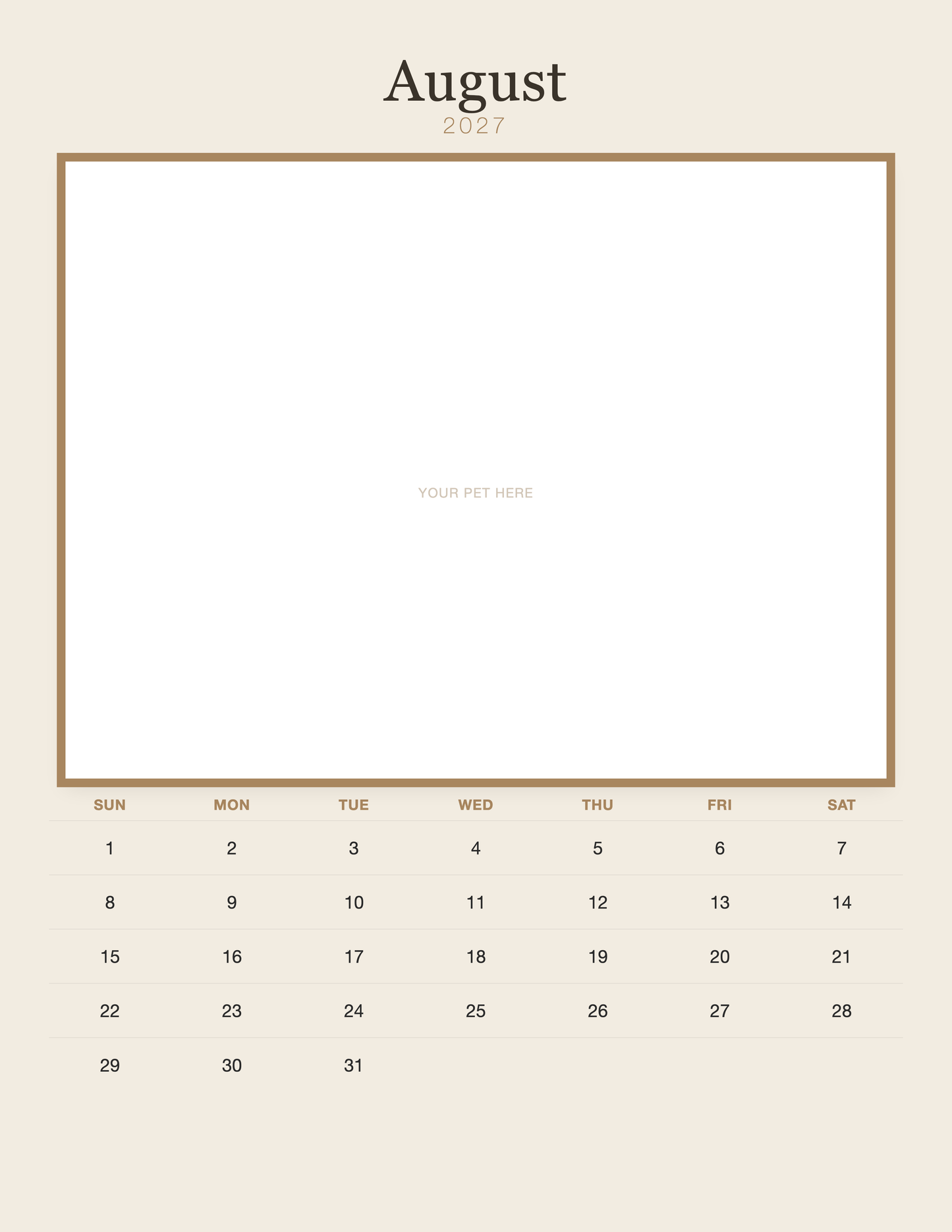 pet-calendar-2027-plain-linen-pages 08-august