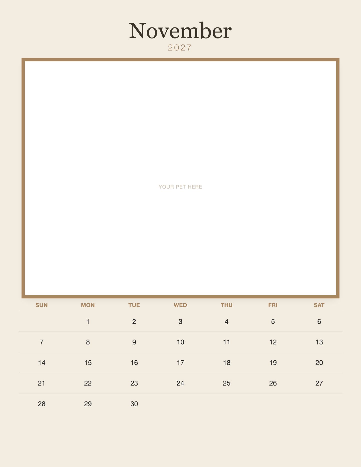pet-calendar-2027-plain-linen-pages 11-november
