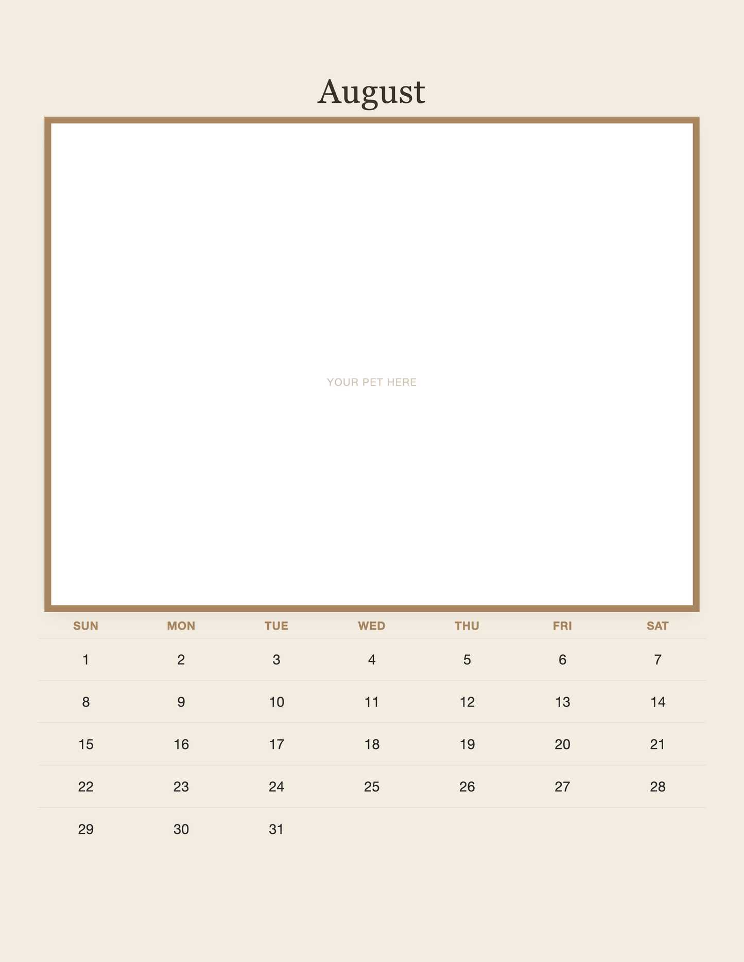 pet-calendar-2027-plain-linen-pages 08-august