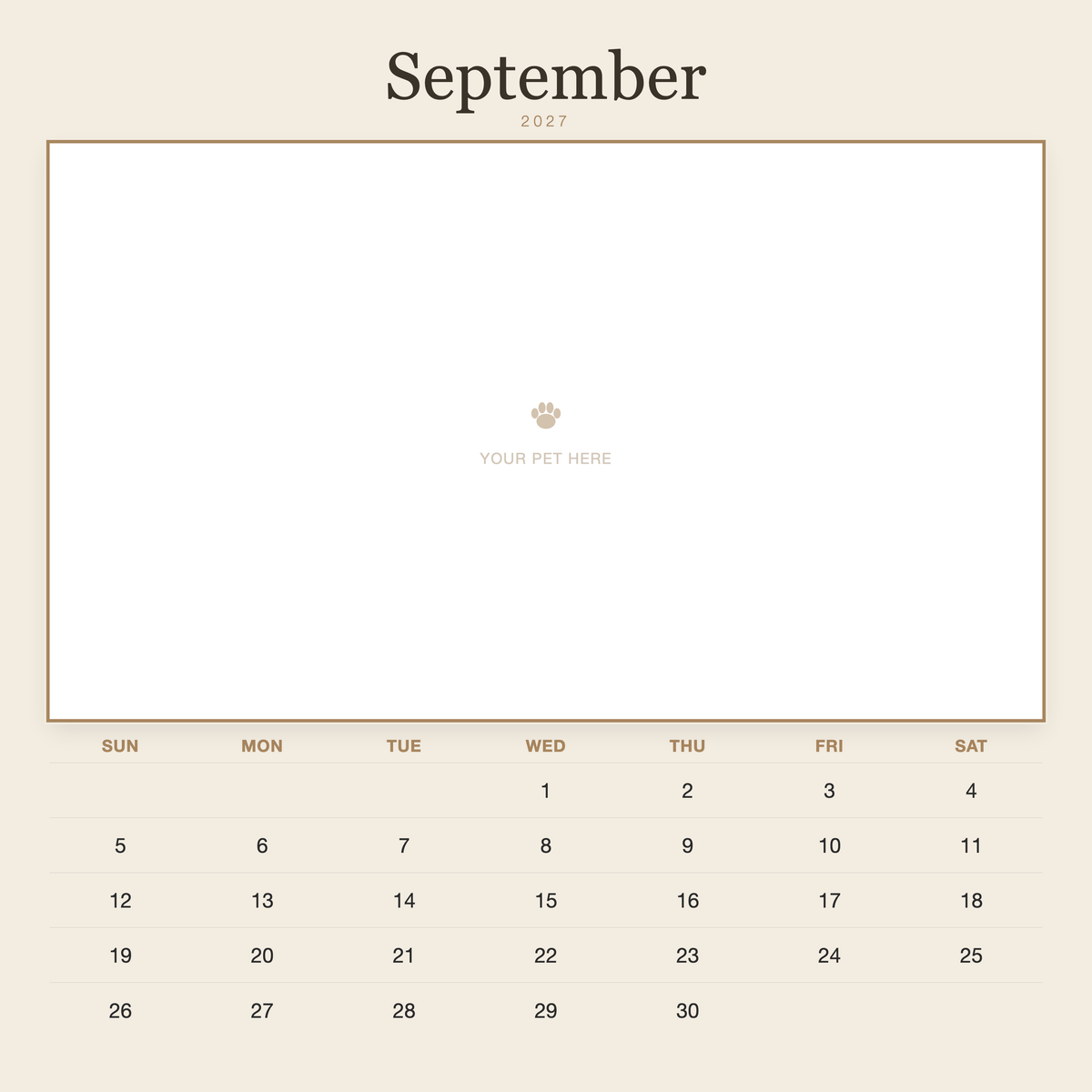 pet-calendar-2027-plain-linen-sq7-pages 09-september