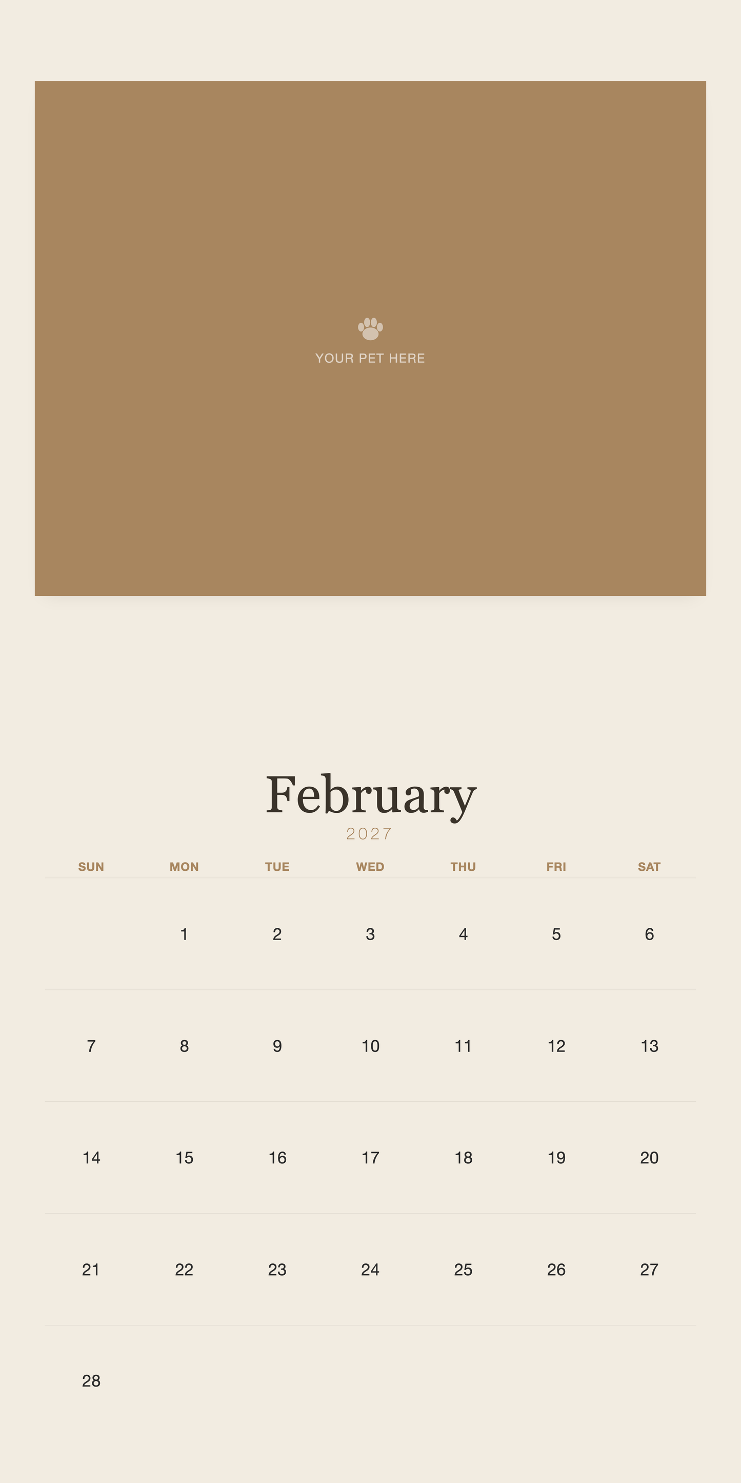 pet-calendar-2027-plain-linen-square-pages 02-february