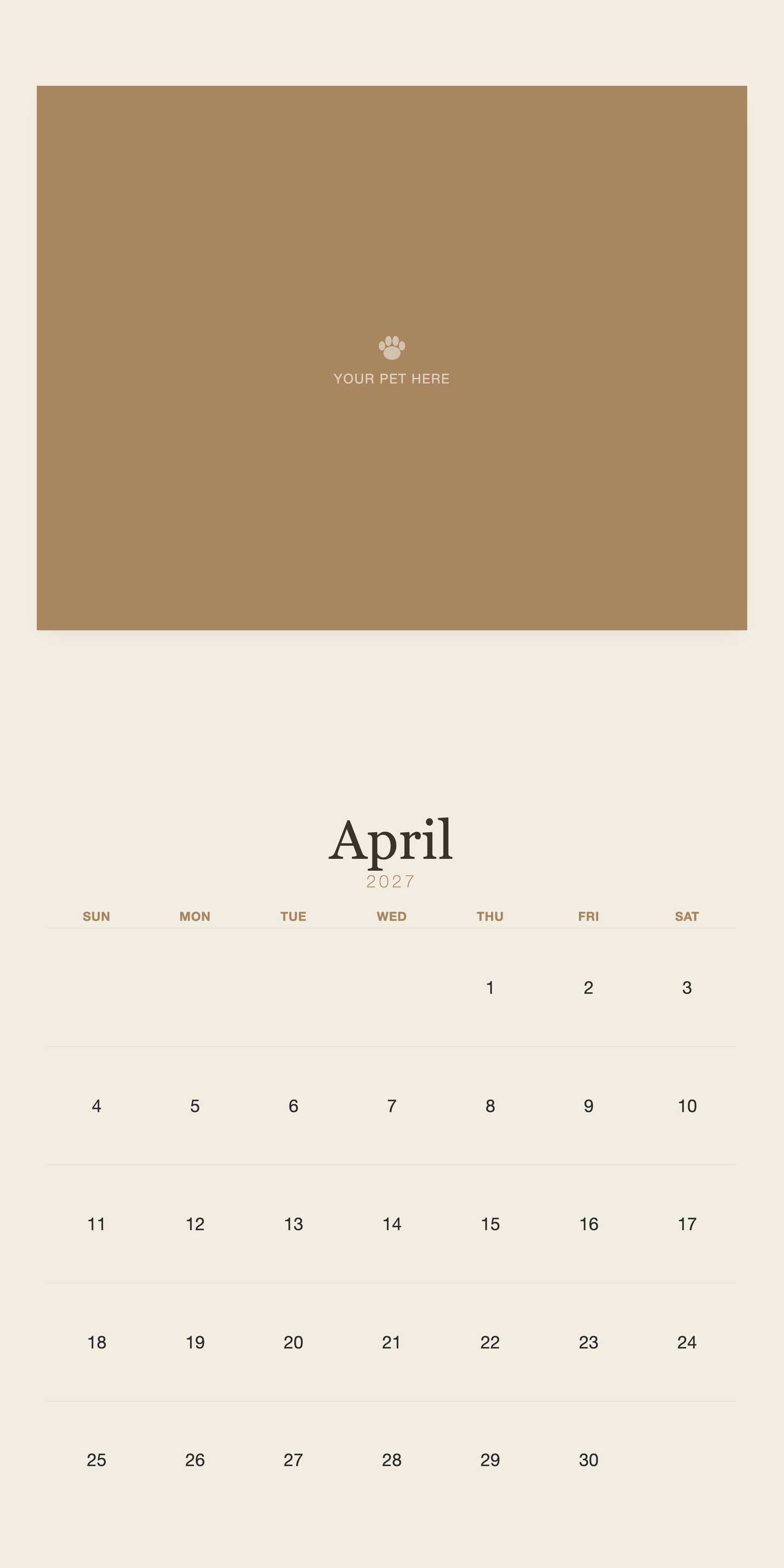 pet-calendar-2027-plain-linen-square-pages 04-april