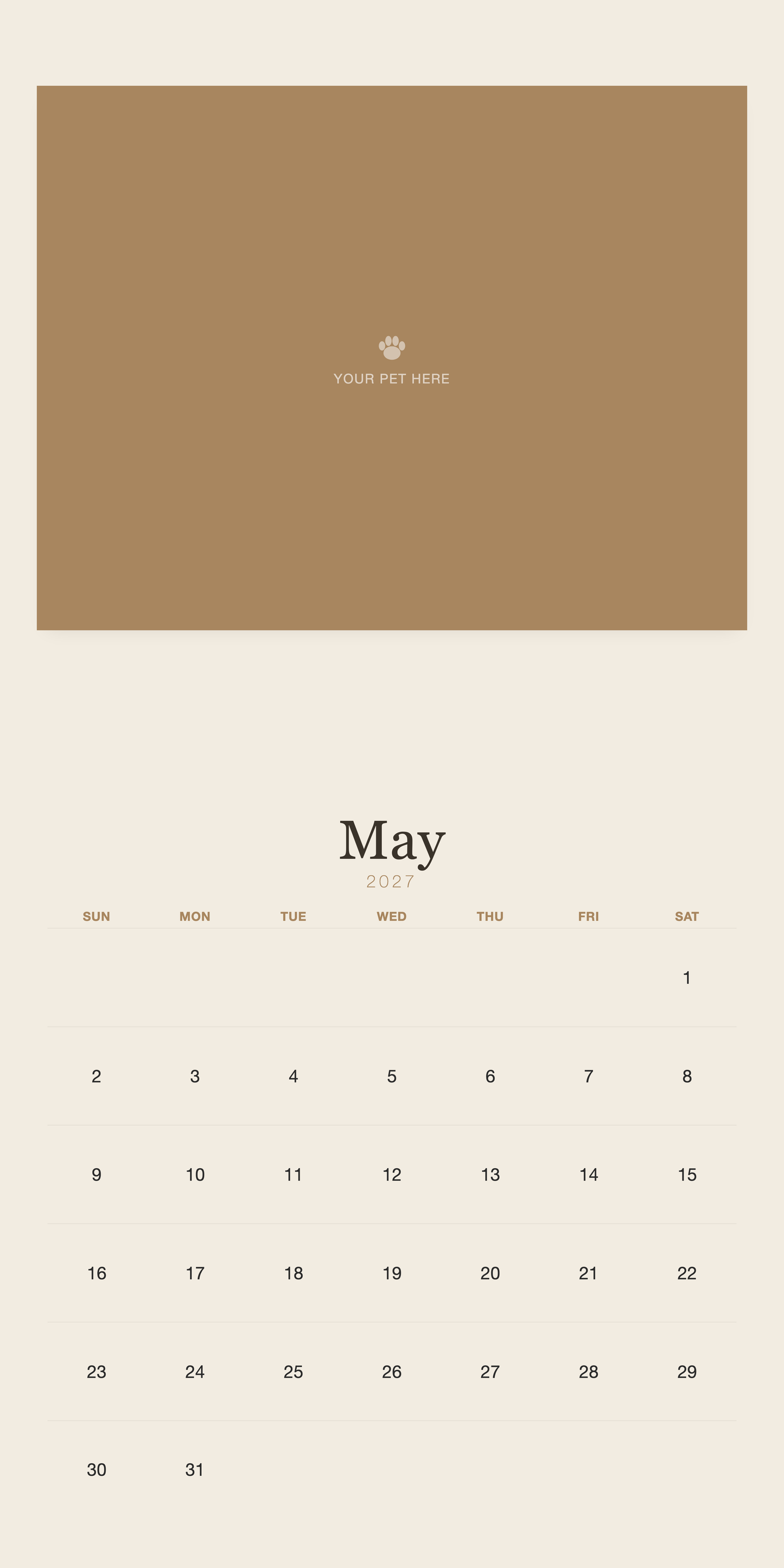pet-calendar-2027-plain-linen-square-pages 05-may