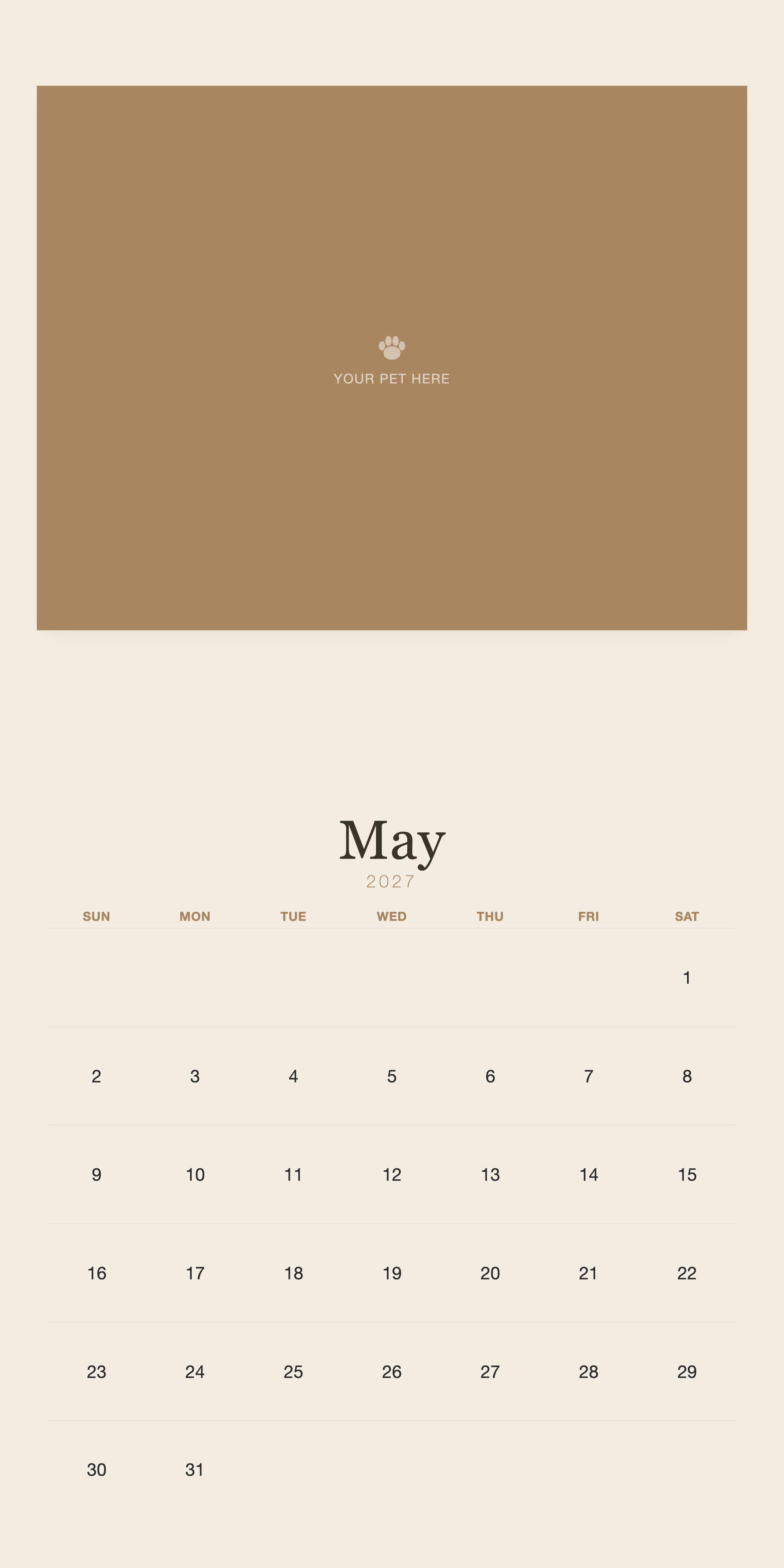 pet-calendar-2027-plain-linen-square-pages 05-may
