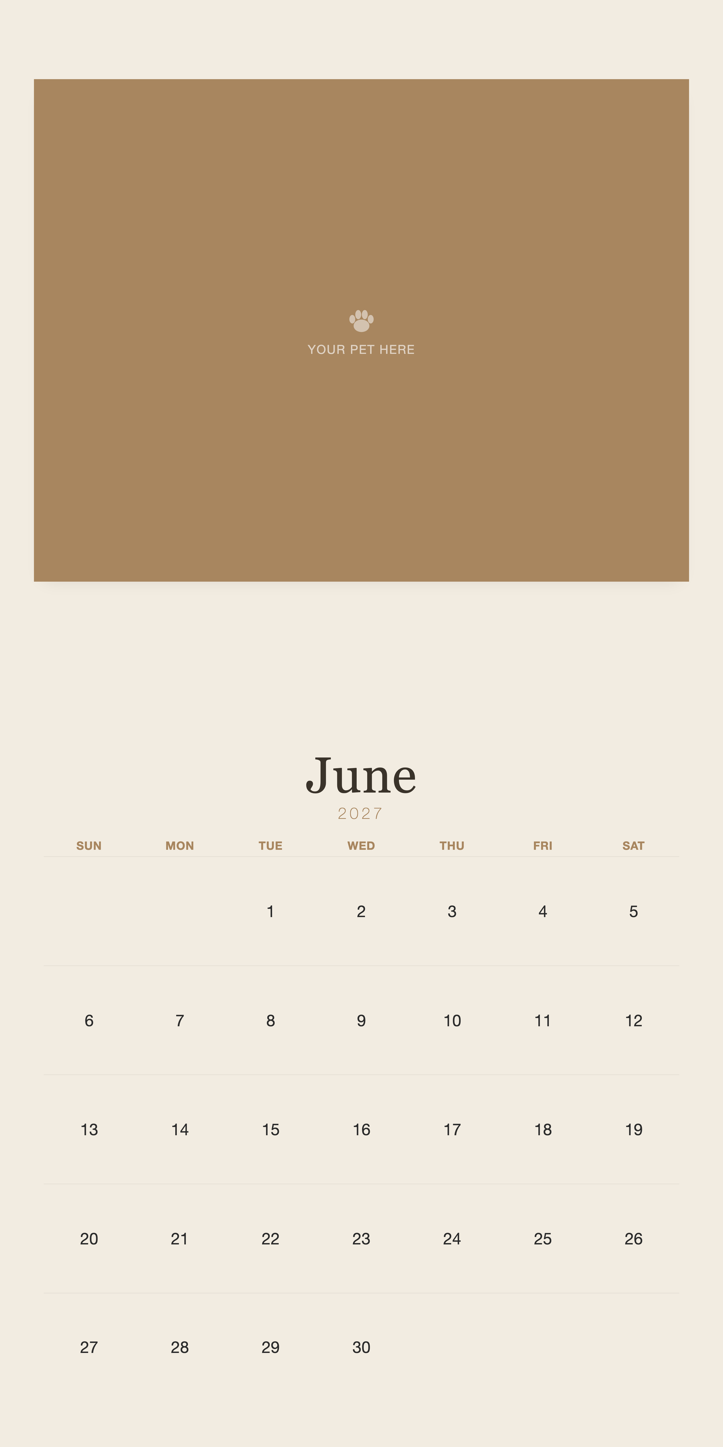 pet-calendar-2027-plain-linen-square-pages 06-june